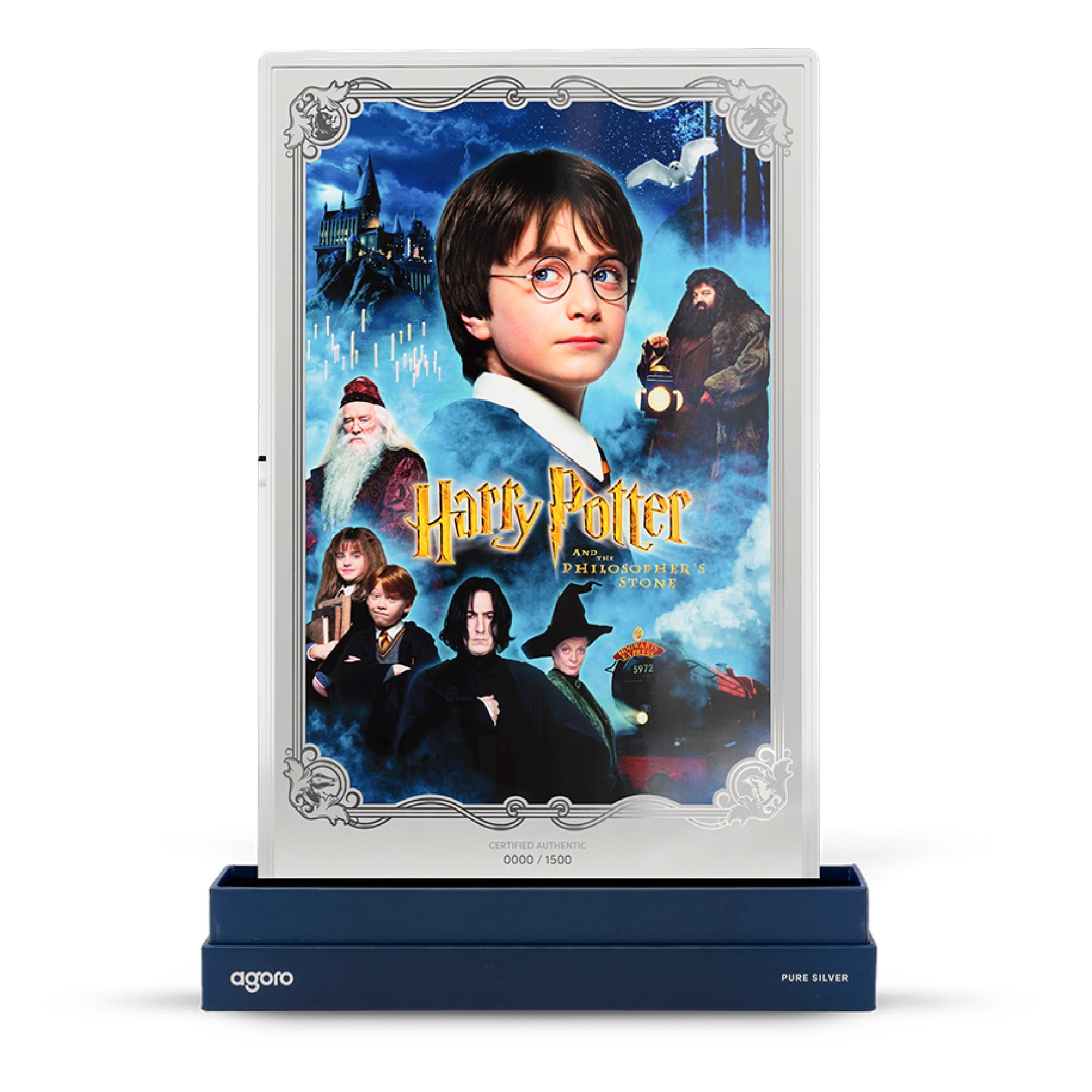 Harry Potter and the Philosopher's Stone Movie Poster Silver Collectible by Agoro