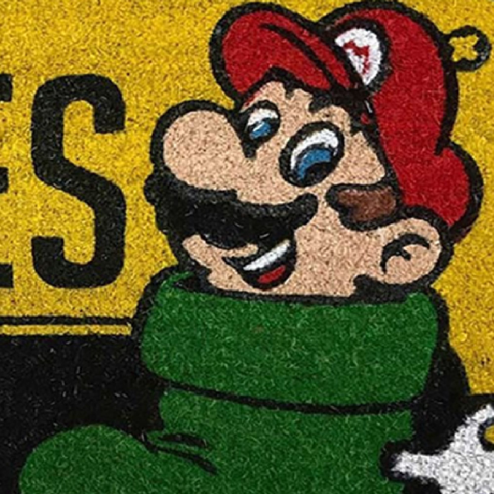 Mario Shoes OFF - Super Mario Bros Nintendo Door Mat by Pyramid