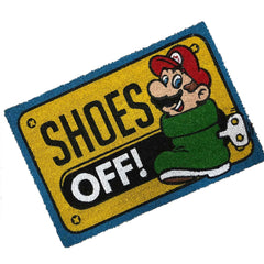 Mario Shoes OFF - Super Mario Bros Nintendo Door Mat by Pyramid