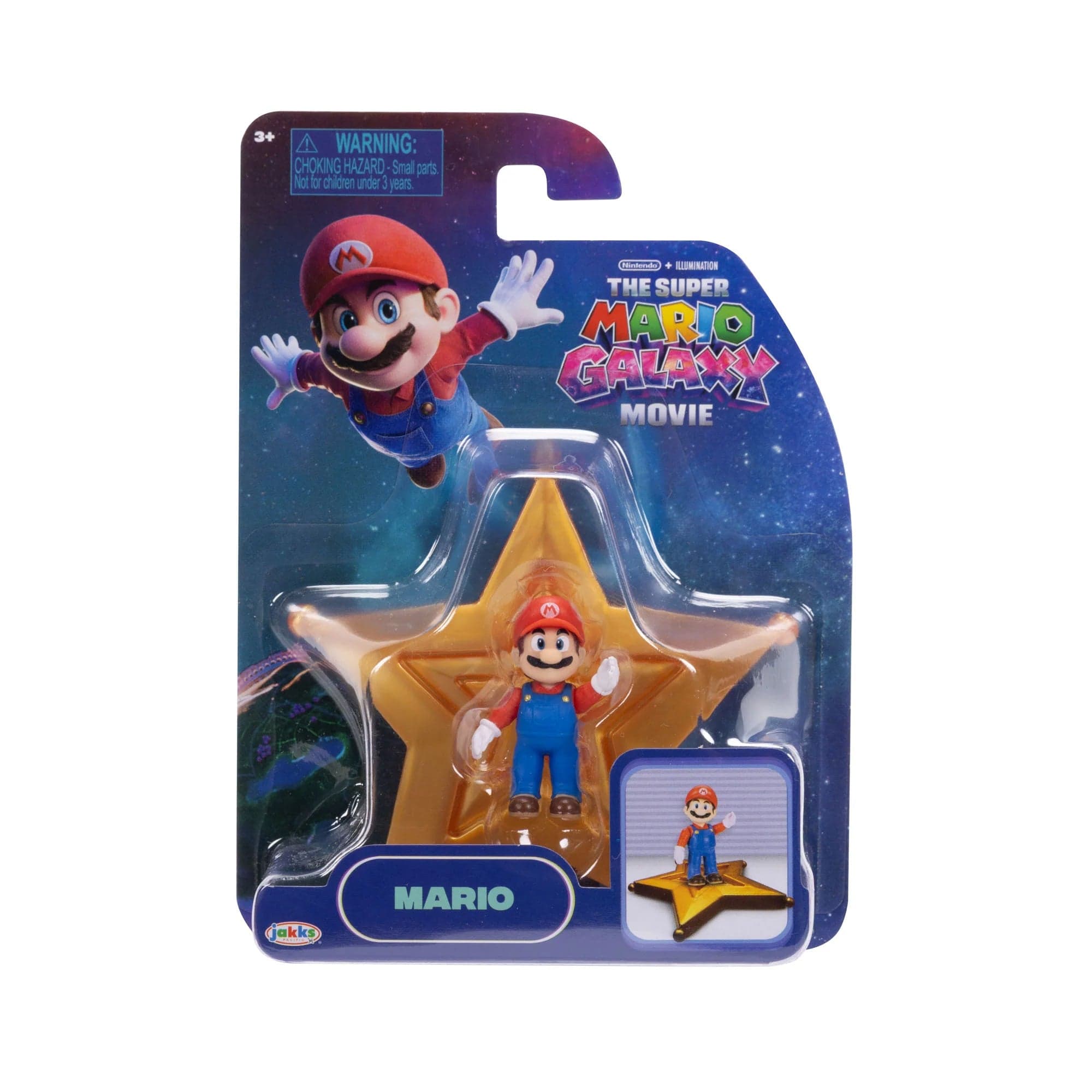 Mario 1.5 inch Mini Star Figure Super Mario Galaxy Movie Jakks Pacific
