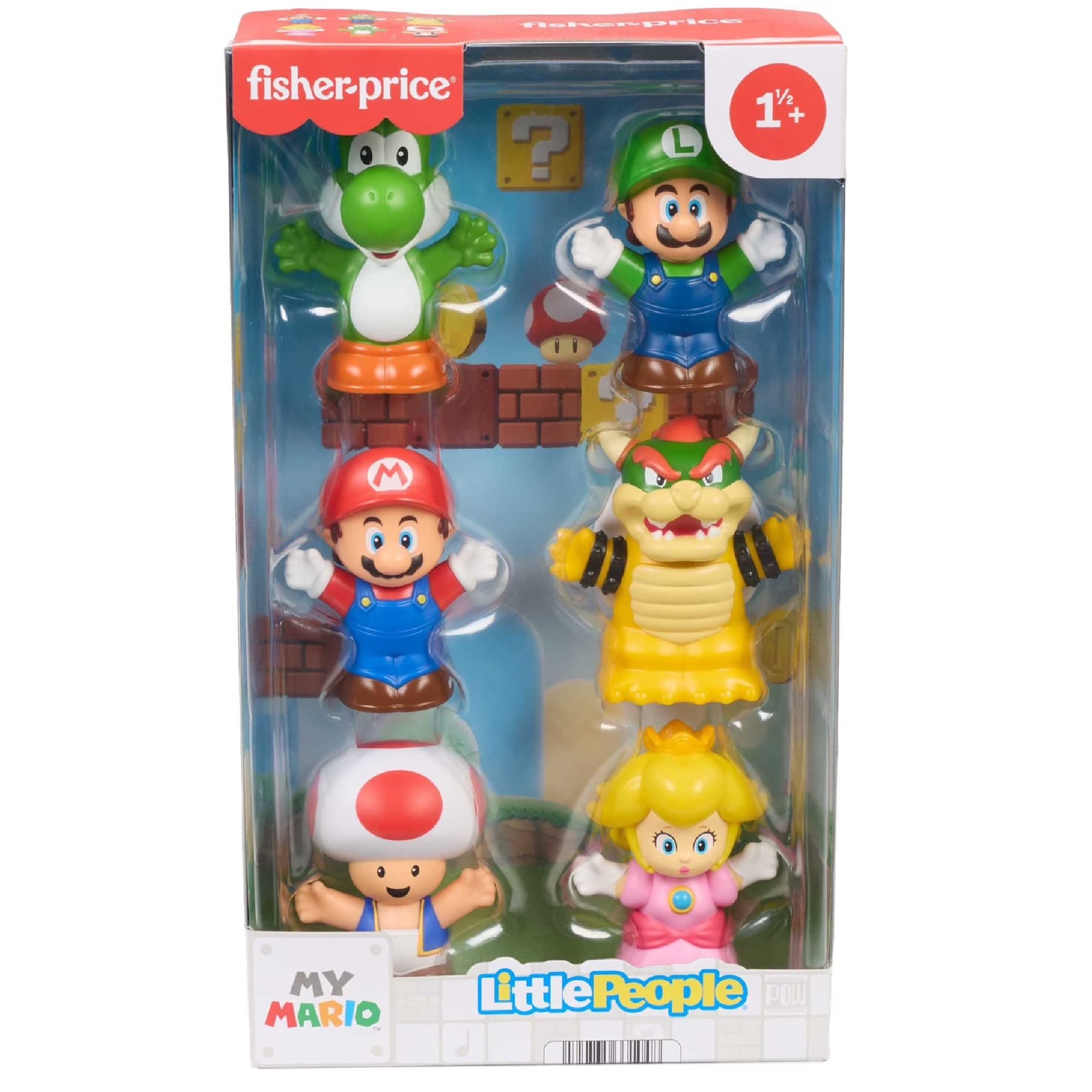 Super Mario Collector Figure Set 6-Pack Little People Fisher-Price
