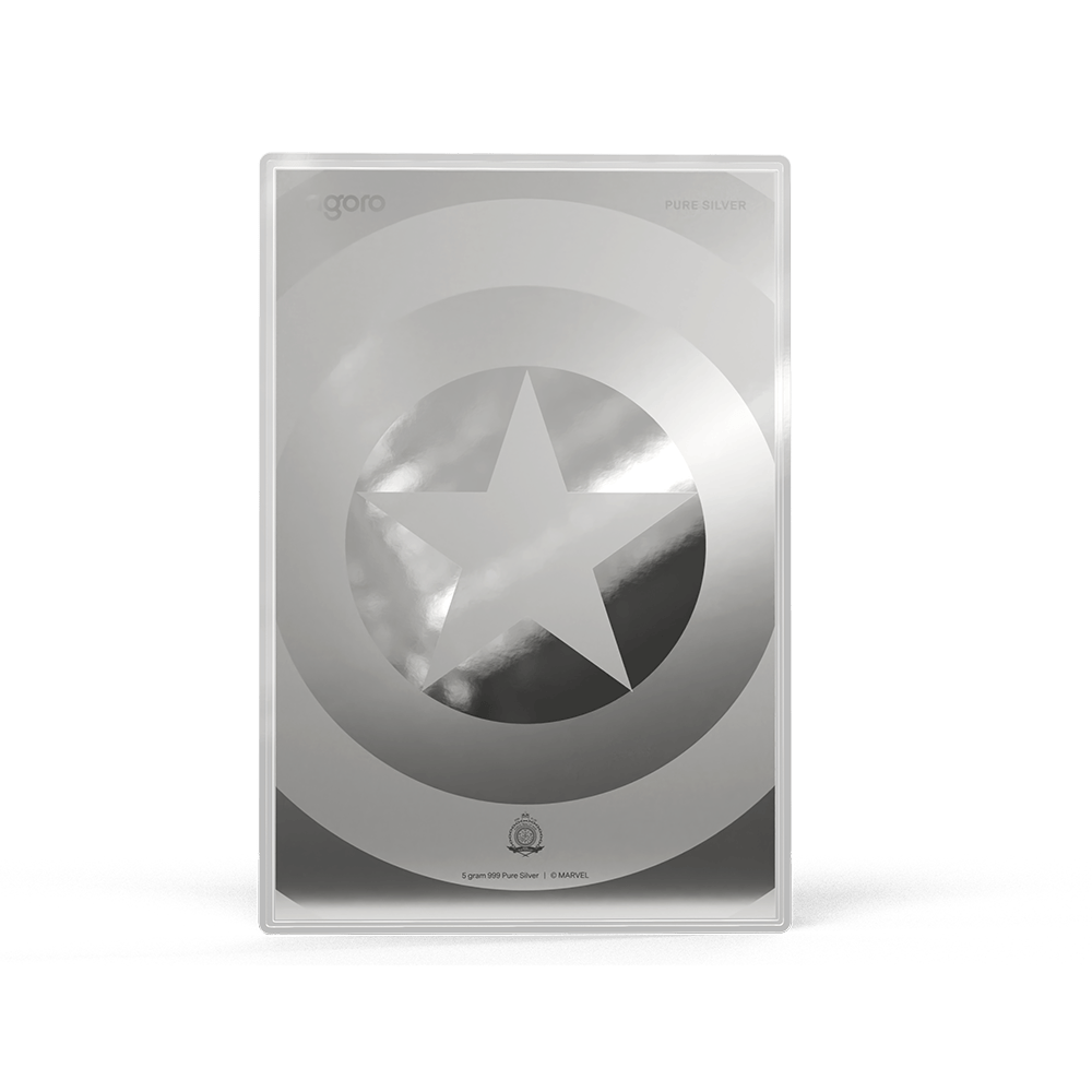 Marvel - Captain America: American Hero 5 g Silver Collectible Foil by Agoro