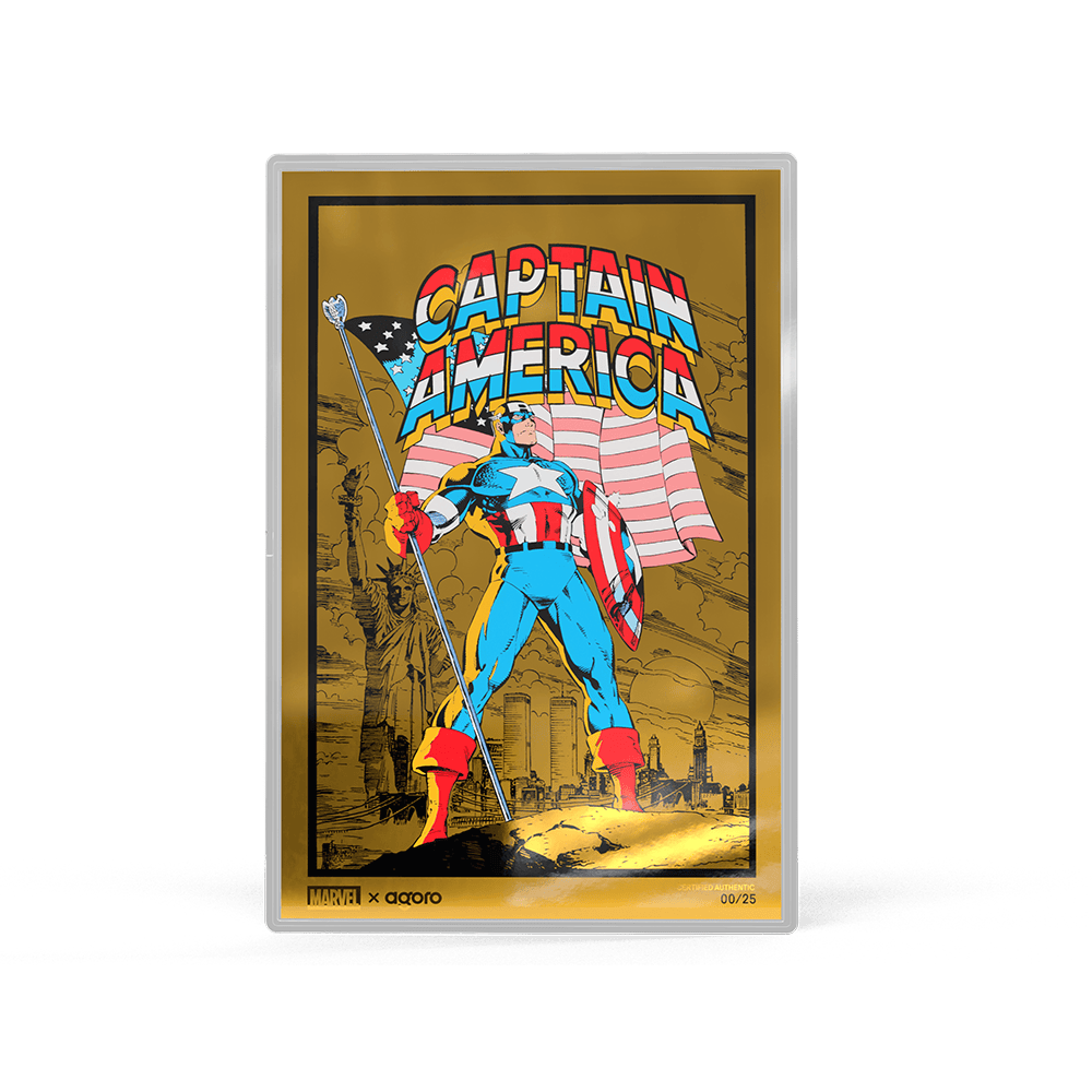 Marvel - Captain America: American Hero 5 g Silver Collectible Foil by Agoro