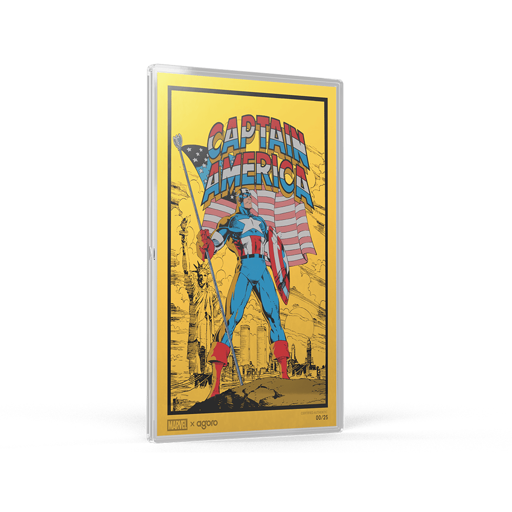 Marvel - Captain America: American Hero 5 g Silver Collectible Foil by Agoro