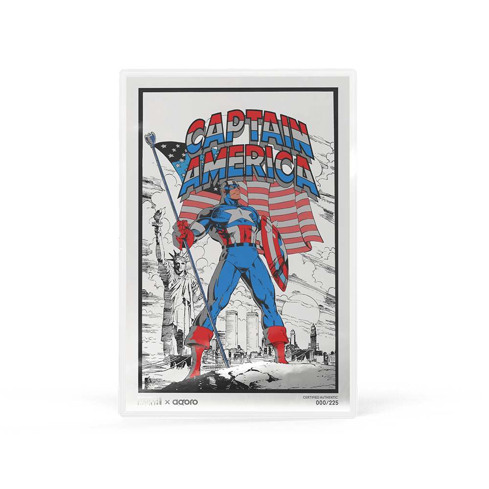 Marvel - Captain America: American Hero 5 g Silver Collectible Foil by Agoro