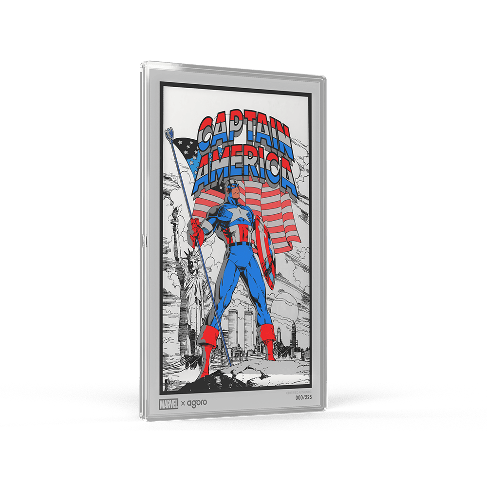Marvel - Captain America: American Hero 5 g Silver Collectible Foil by Agoro