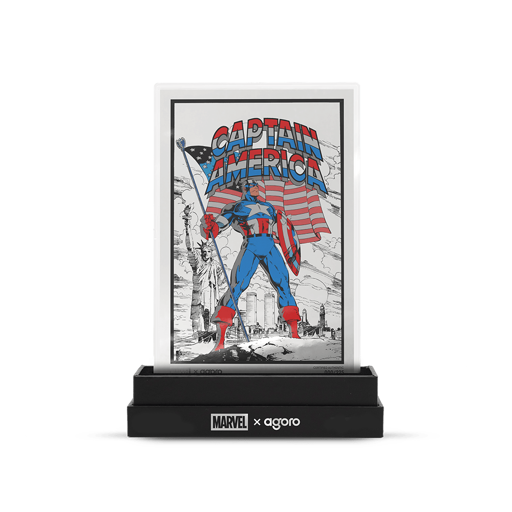 Marvel - Captain America: American Hero 5 g Silver Collectible Foil by Agoro