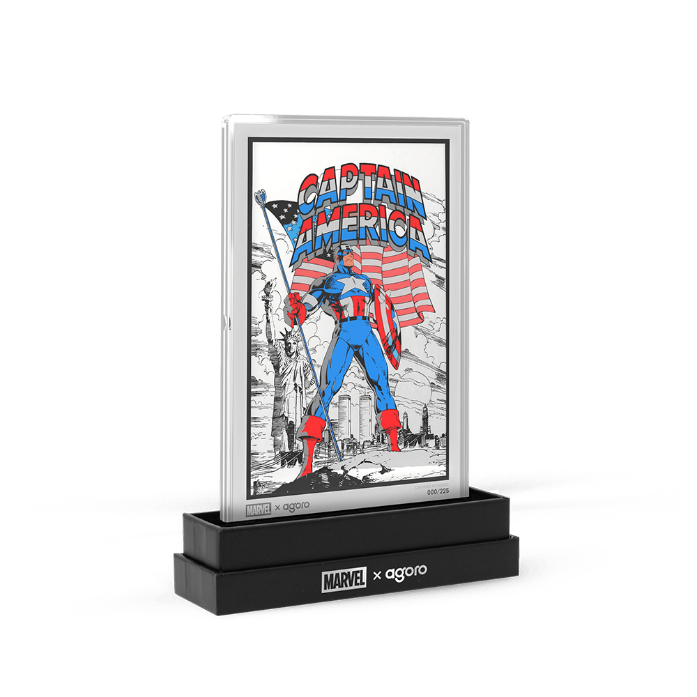 Marvel - Captain America: American Hero 5 g Silver Collectible Foil by Agoro