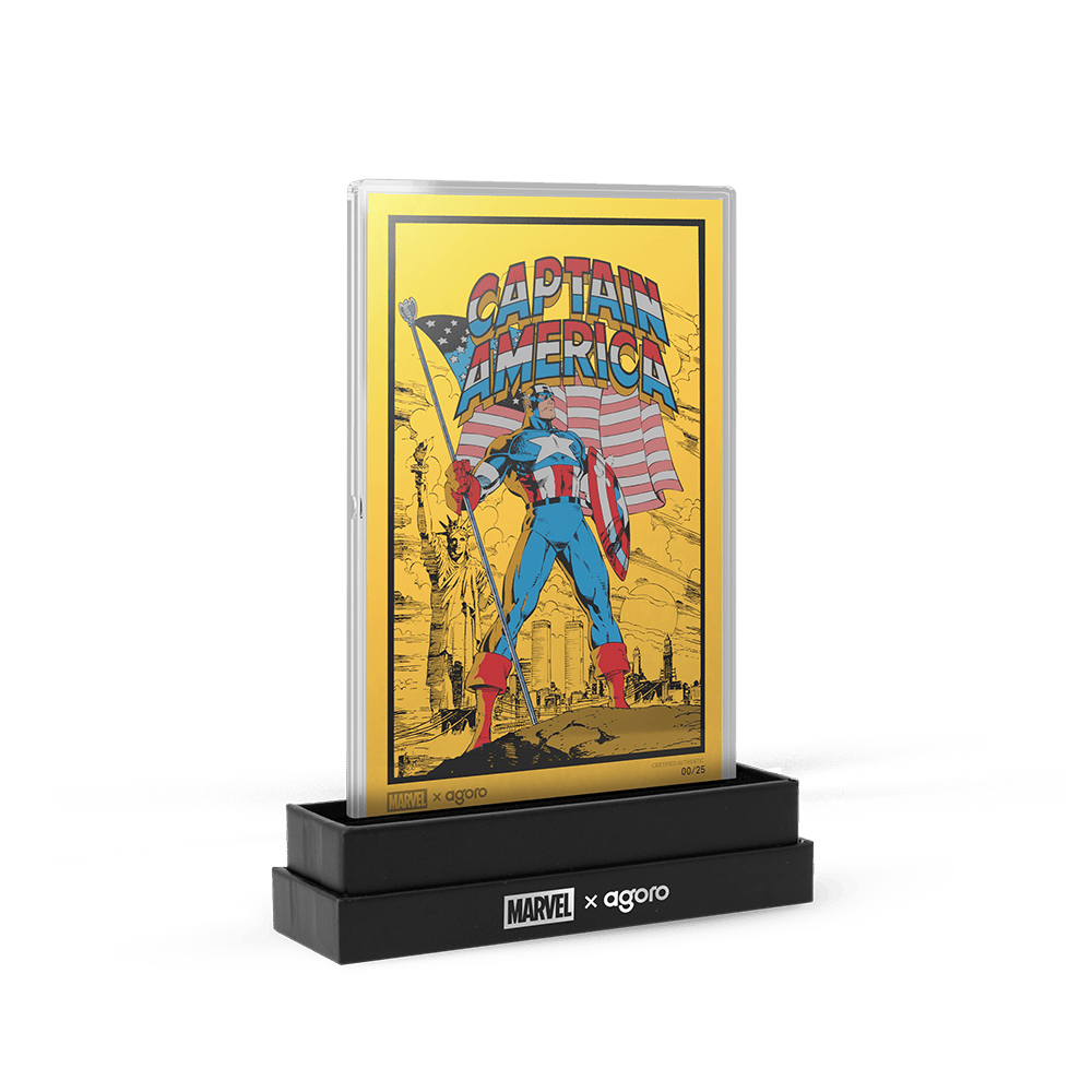 Marvel - Captain America: American Hero 5 g Silver Collectible Foil by Agoro