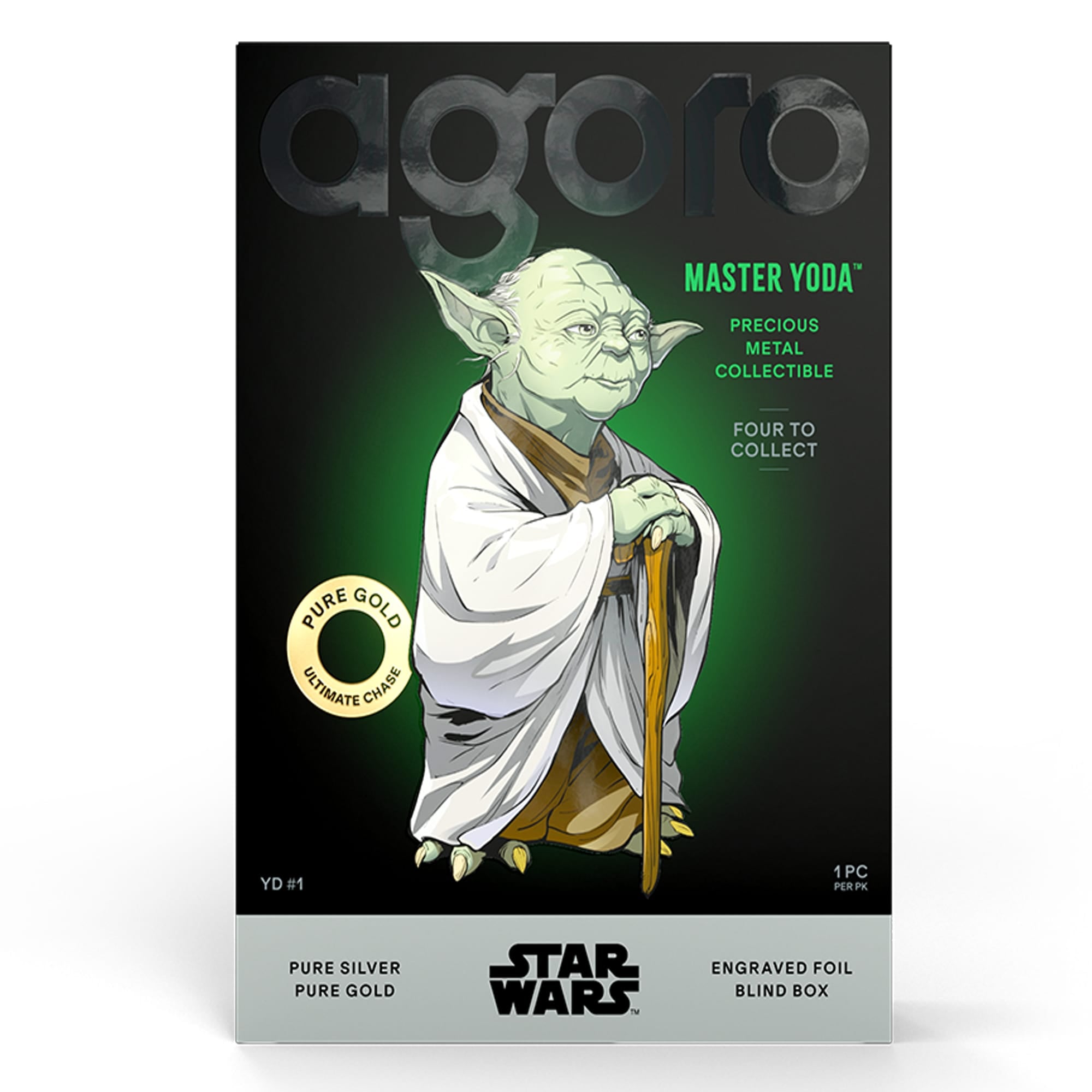 Master Yoda Star Wars Blind Box Silver Collectible by Agoro