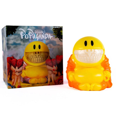 Orange Mad Happy Monk Grin Black Light Magic by Ron English x Mindstyle