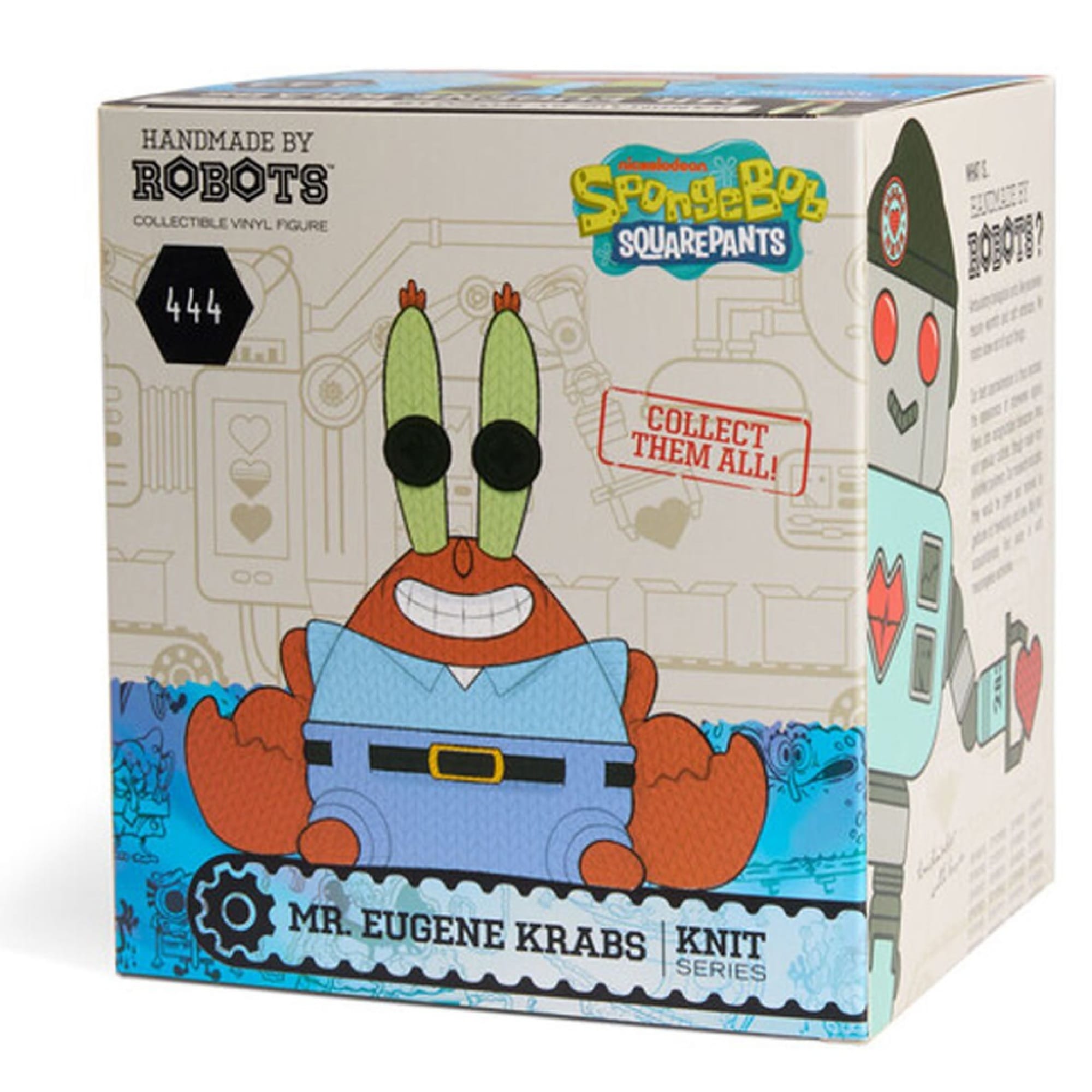 Mr. Krabs SpongeBob SquarePants Vinyl Figure #444 Handmade By Robots