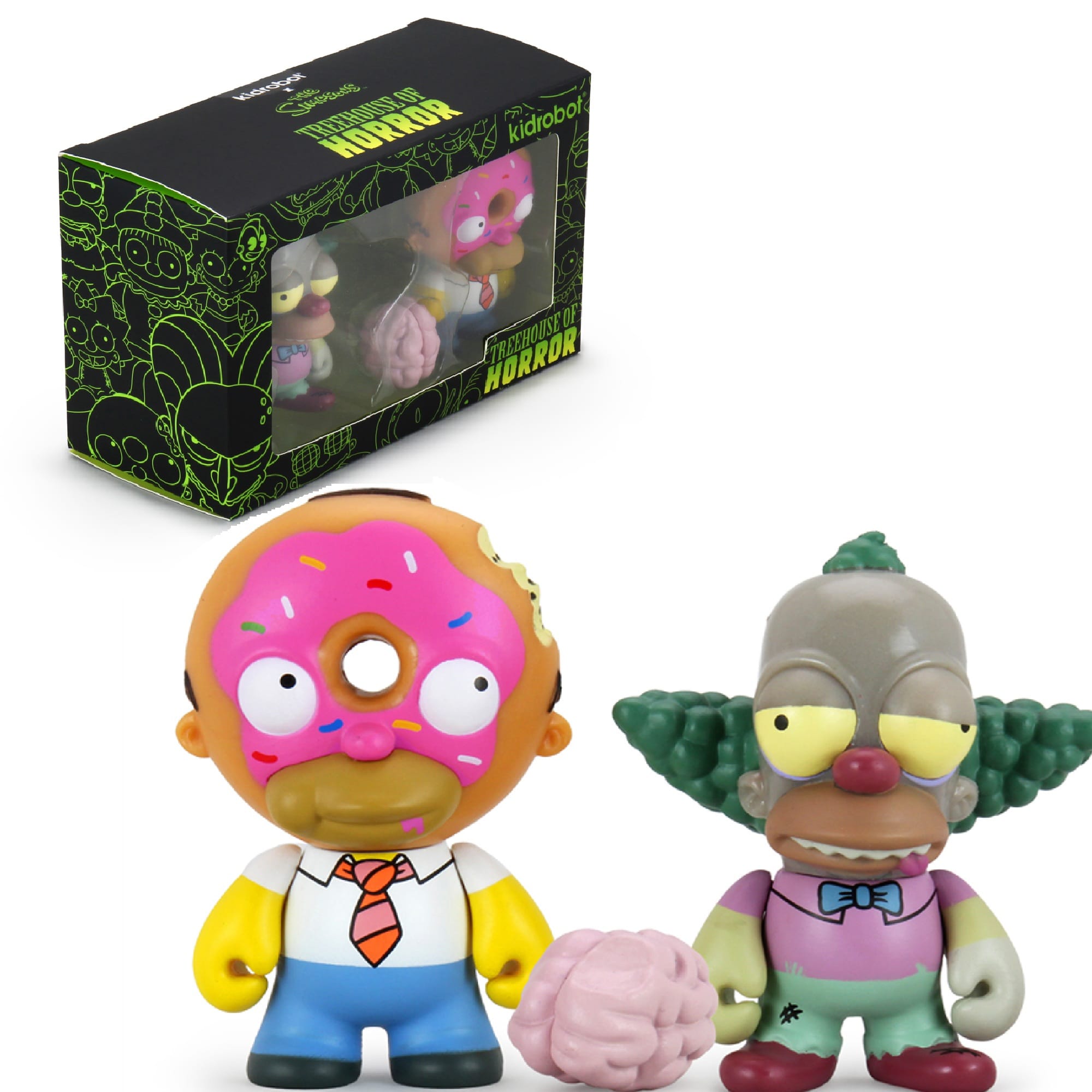 Donut Homer & Krusty Zombie - Treehouse of Horror Simpsons Kidrobot - IamRetro Exclusive