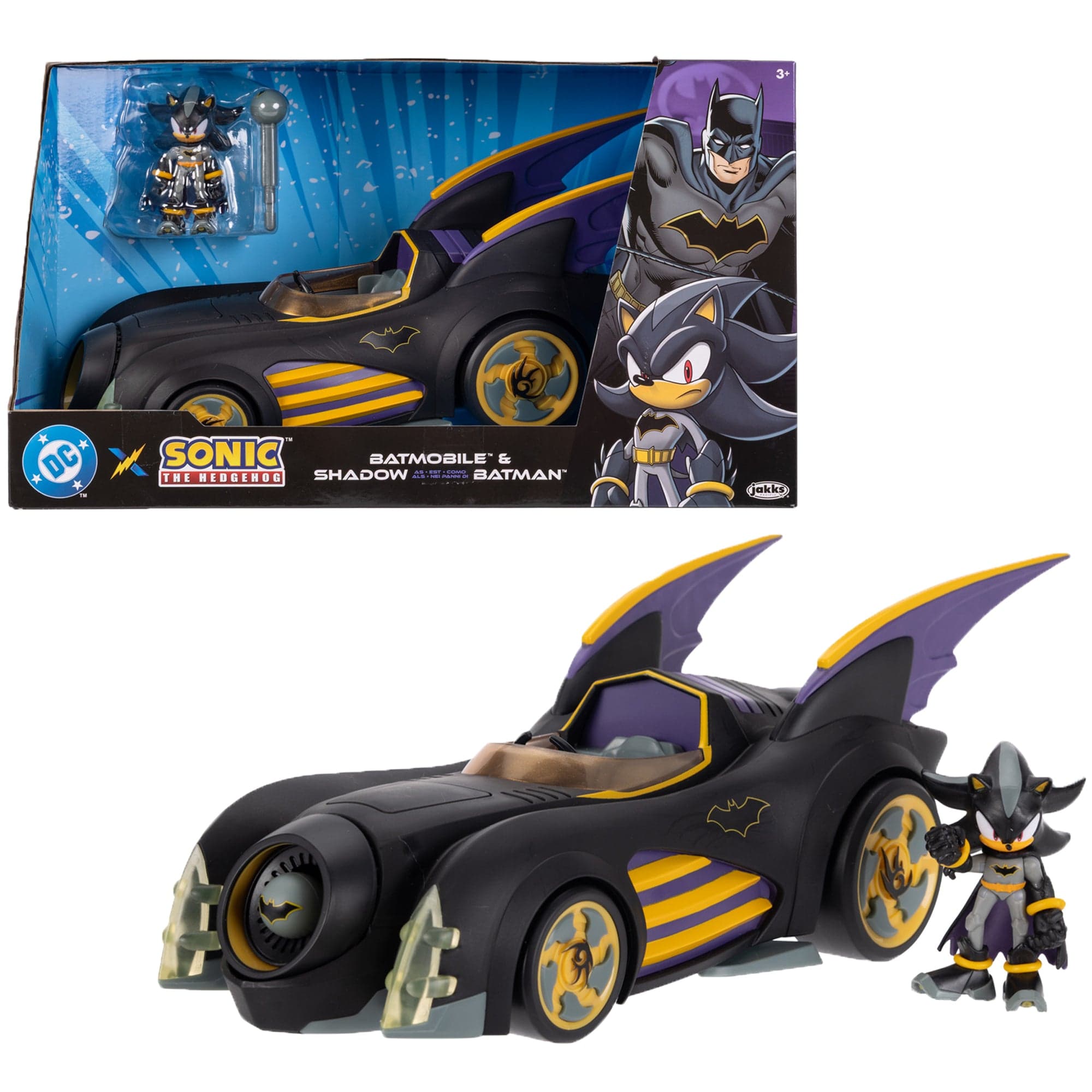 Shadow Batmobile Sonic x DC Comics Jakks Pacific