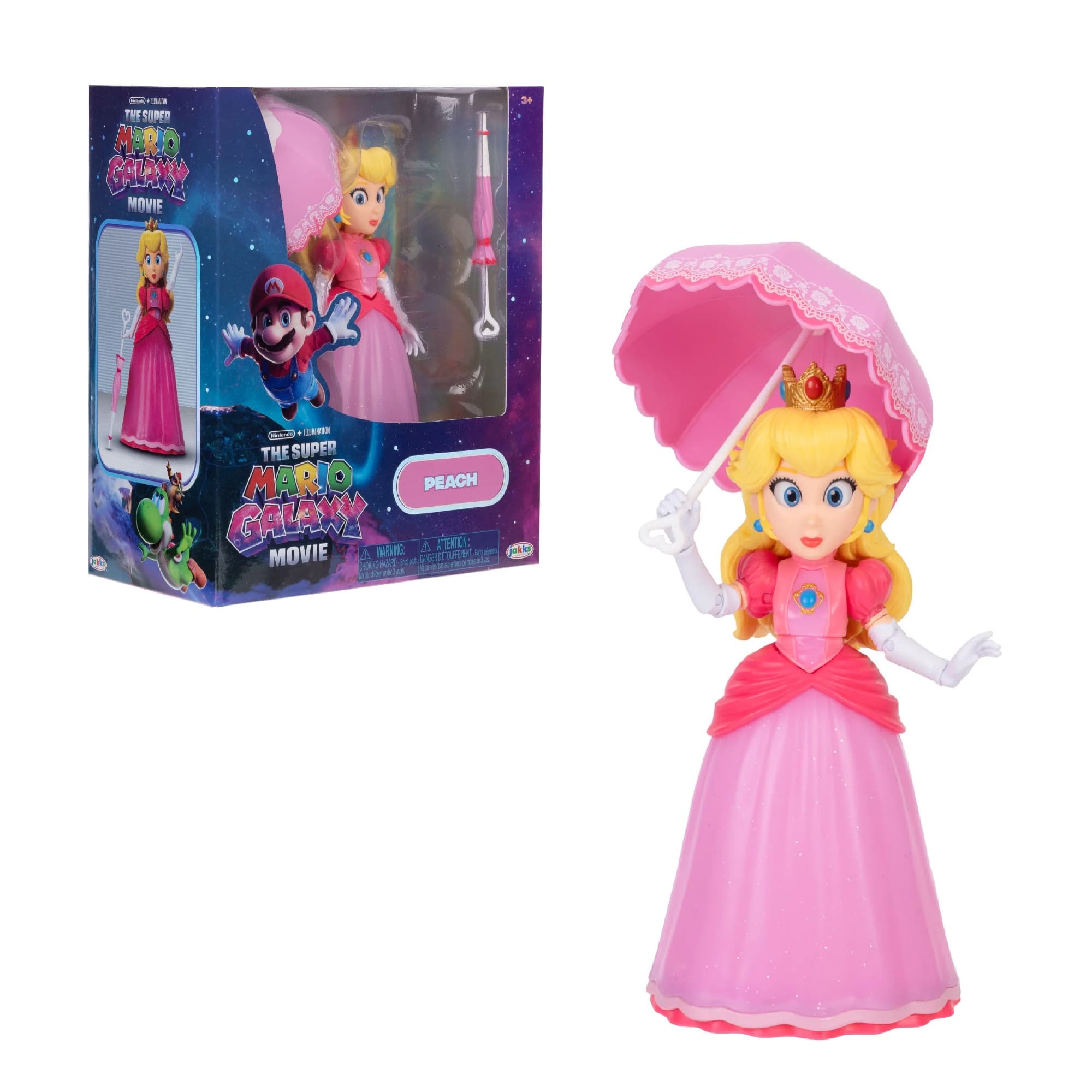 Princess Peach 5-Inch Action Figure - Super Mario Galaxy Movie by JAKKS Pacific