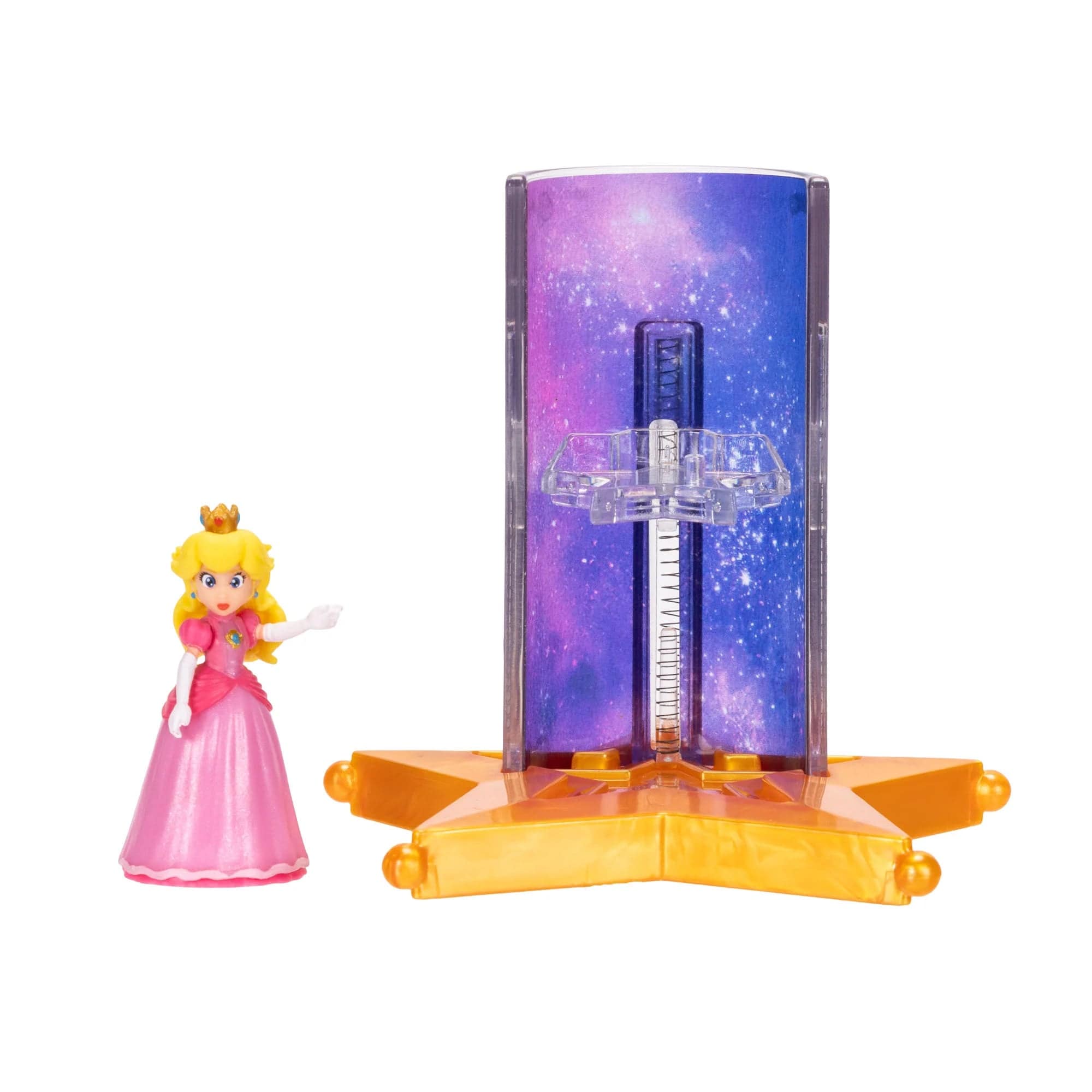 Princess Peach 1.5 inch Feature Figs Super Mario Galaxy Movie Jakks Pacific