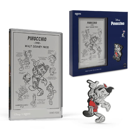 Disney Pinnochio Silver Collectible Set Ltd Edition 1000 pcs Worldwide by Agoro