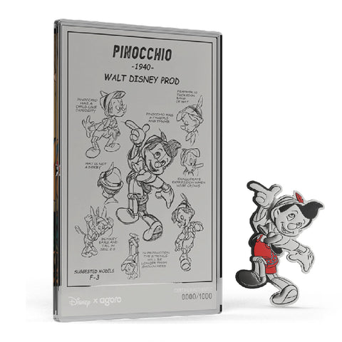Disney Pinnochio Silver Collectible Set Ltd Edition 1000 pcs Worldwide by Agoro