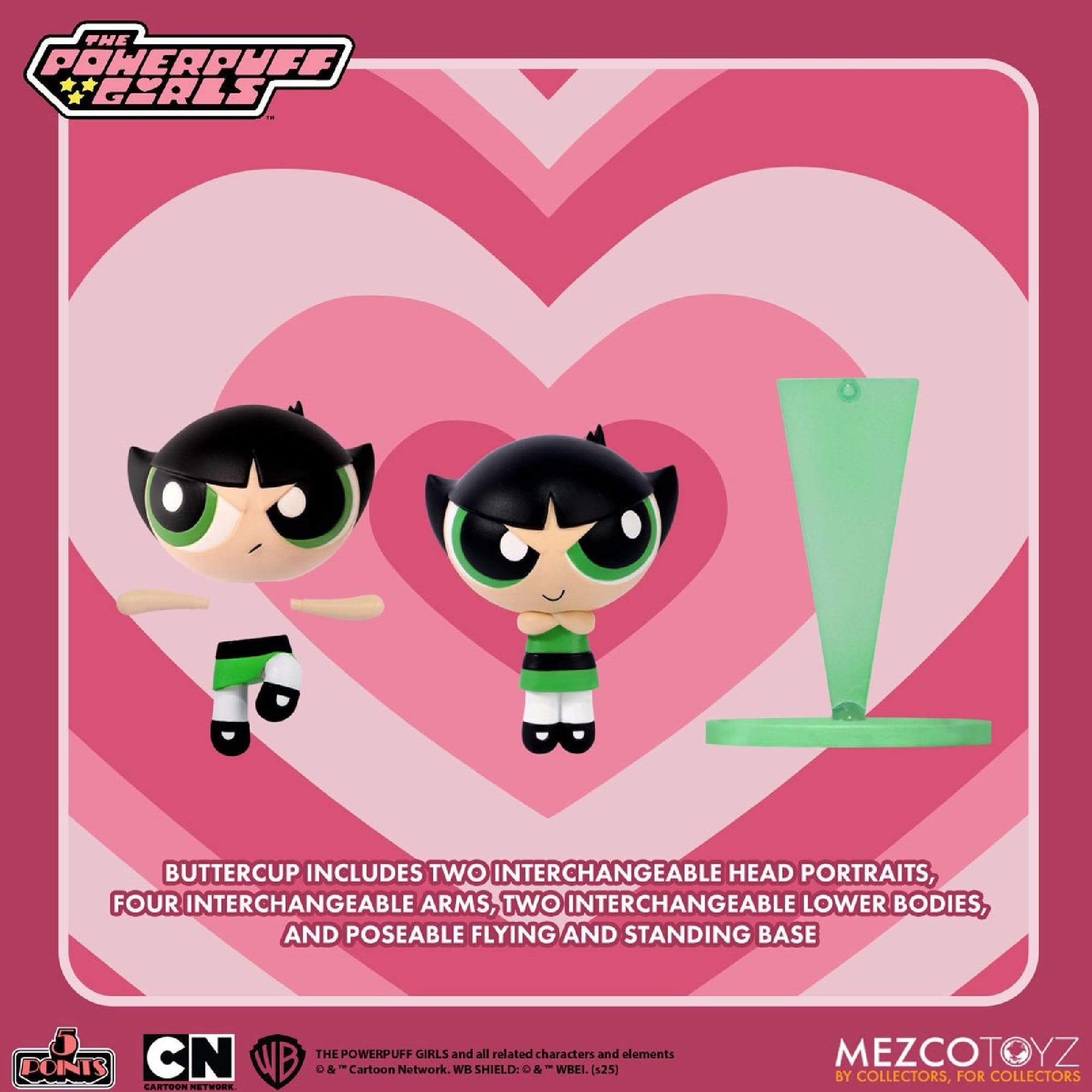 The Powerpuff Girls 5 Points Deluxe Action Figure Set of 4 by Mezco Toyz