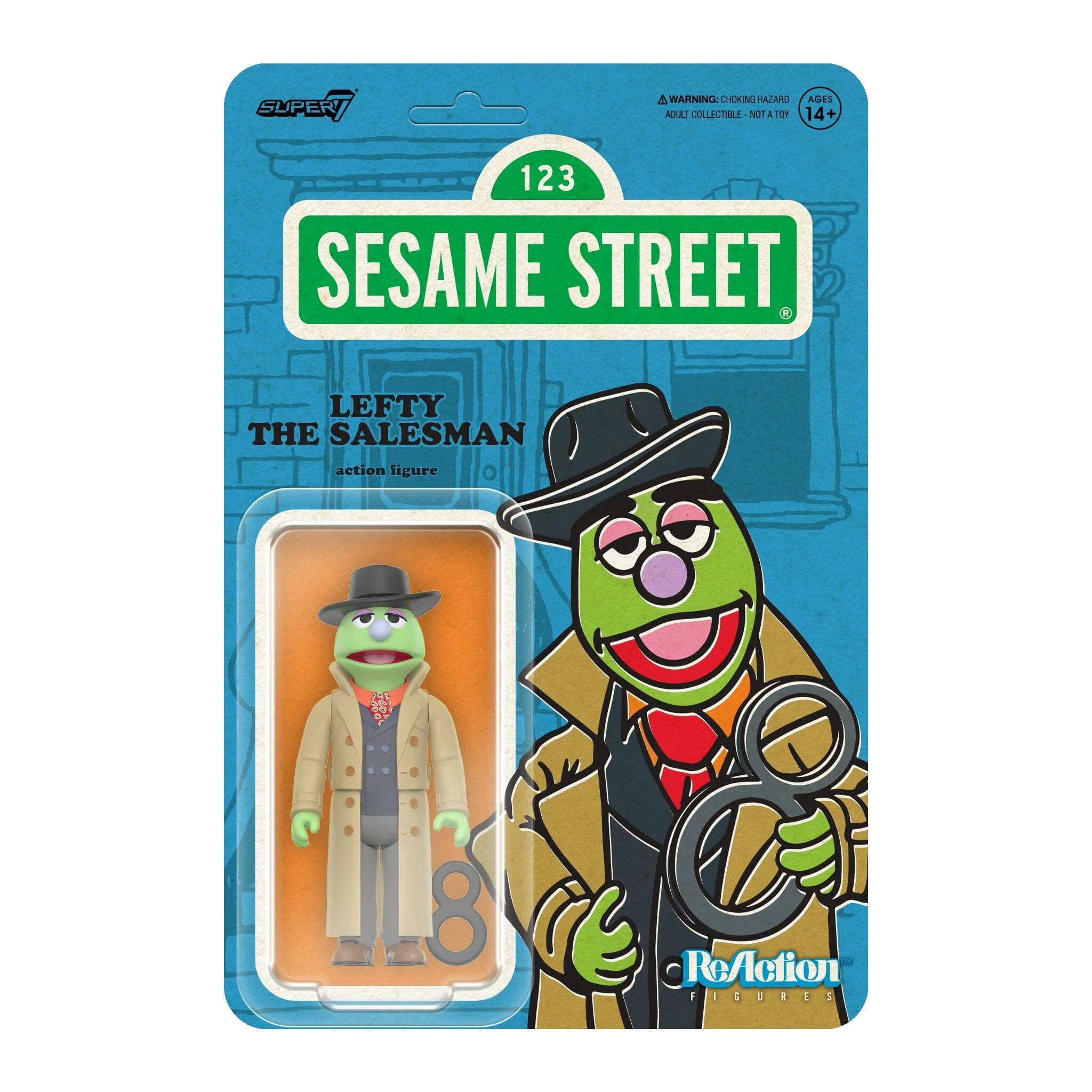 Lefty the Salesman - Sesame Street 3.75 Reaction Figure by Super7