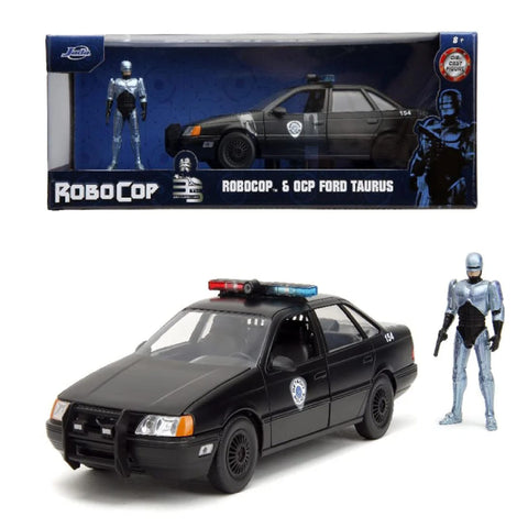RoboCop Hollywood Rides 1:24 Scale 1986 Ford Taurus Police Car with RoboCop Figure by Jada Toys
