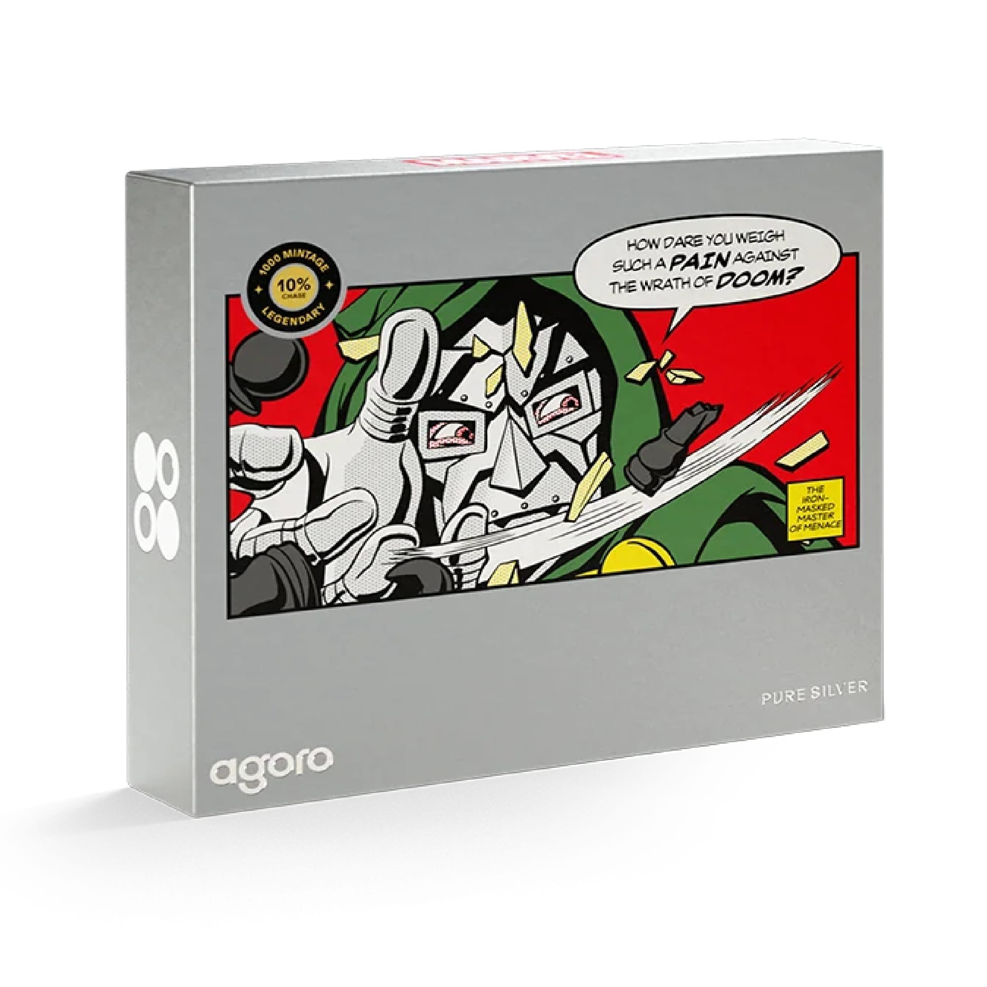 Marvel Doctor Doom, Master of Menace! SDCC Exclusive 1/2 oz Silver Collectible by Agoro
