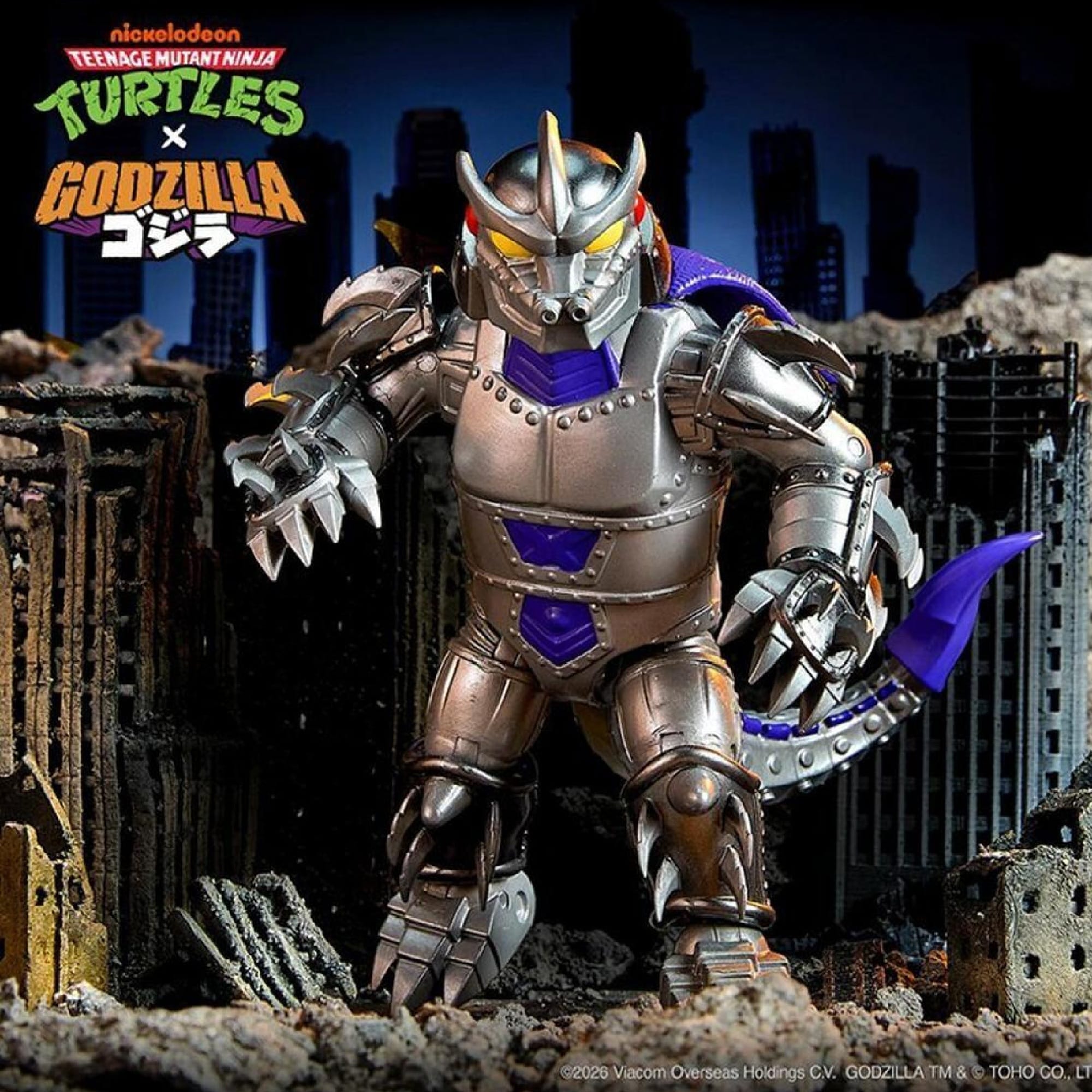 Shredder x Mechagodzilla - TMNT x Godzilla Action Figure by Playmates Toys
