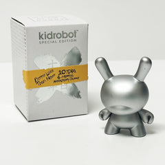 Silver 10 Year Anniversary Dunny by Kidrobot
