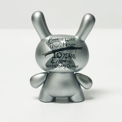 Silver 10 Year Anniversary Dunny by Kidrobot