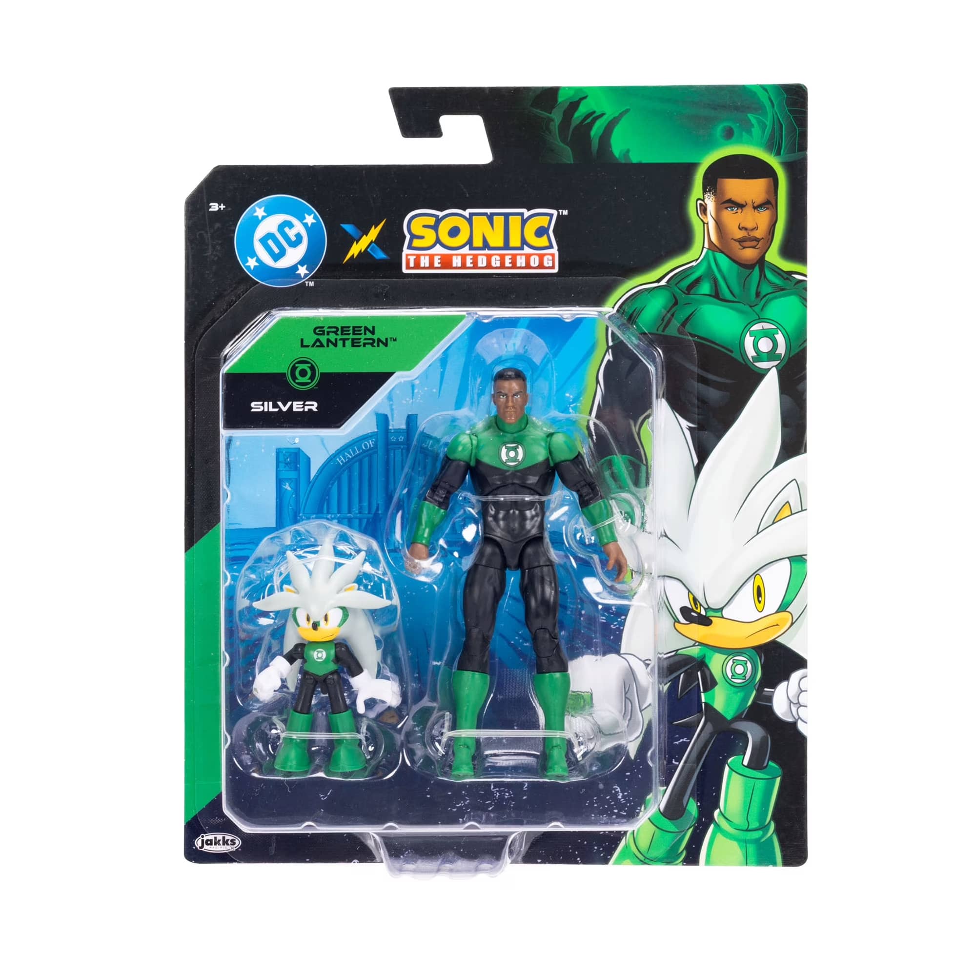 Silver and Green Lantern 5 inch + 2.5 inch Multi Pack Sonic x DC Jakks Pacific