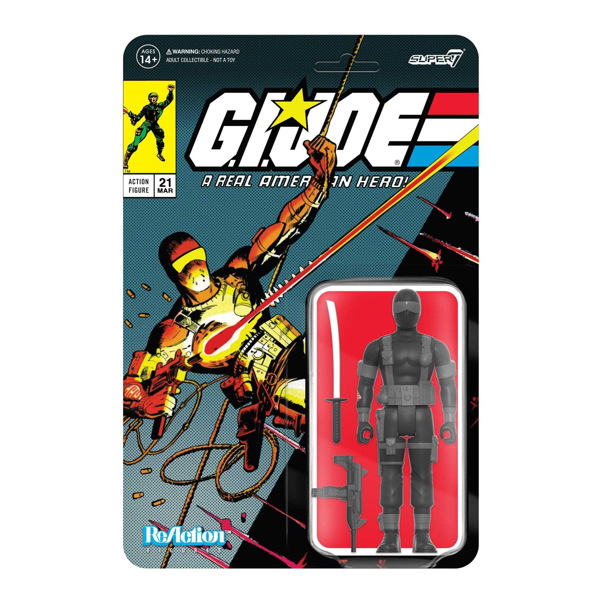 G.I. JOE Snake Eyes Comic Version Wave 2 Reaction Figure by Super7