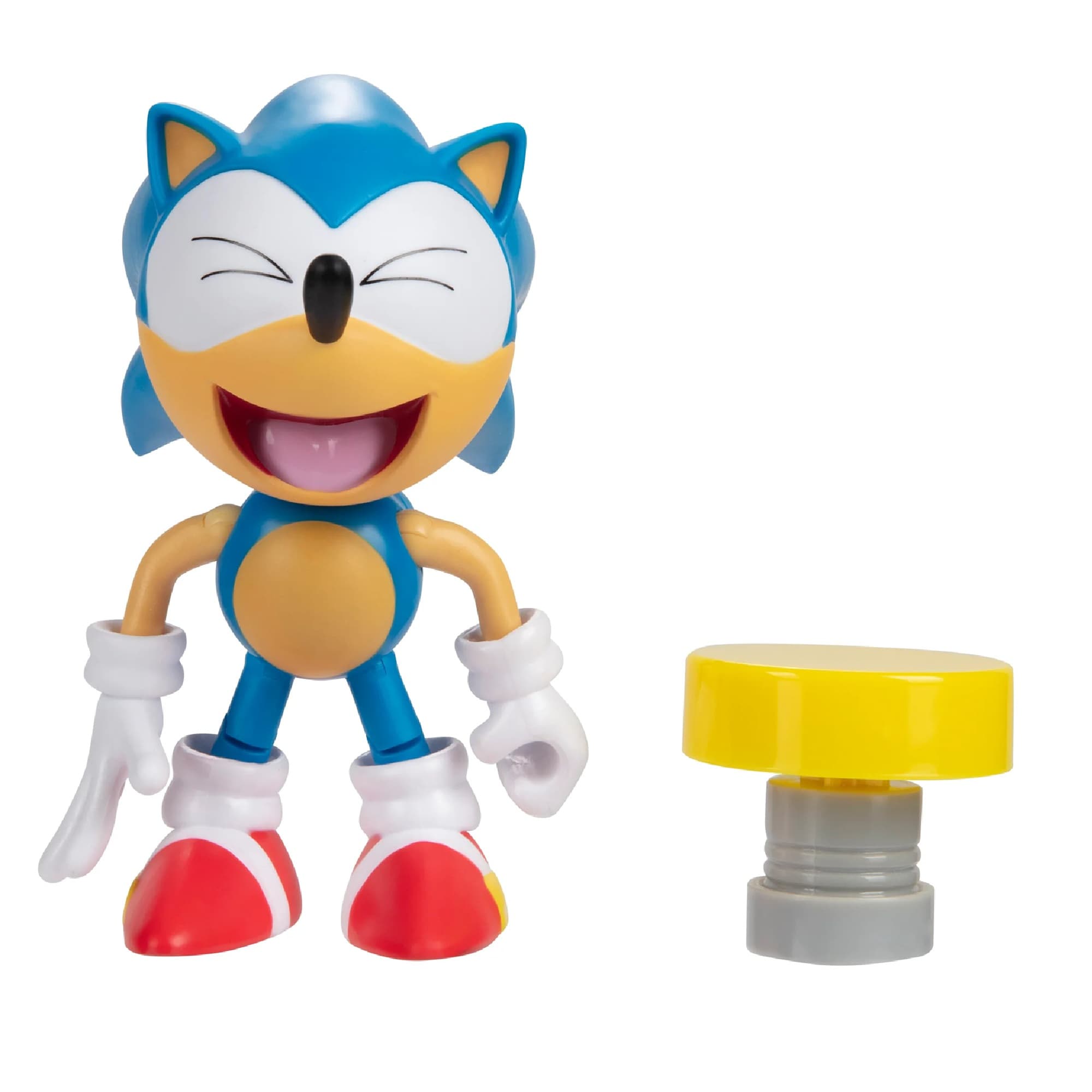 Classic Sonic with Yellow Spring - Sonic the Hedgehog 35th Anniversary 4-Inch Action Figure by JAKKS Pacific