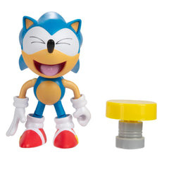 Classic Sonic with Yellow Spring - Sonic the Hedgehog 35th Anniversary 4-Inch Action Figure by JAKKS Pacific