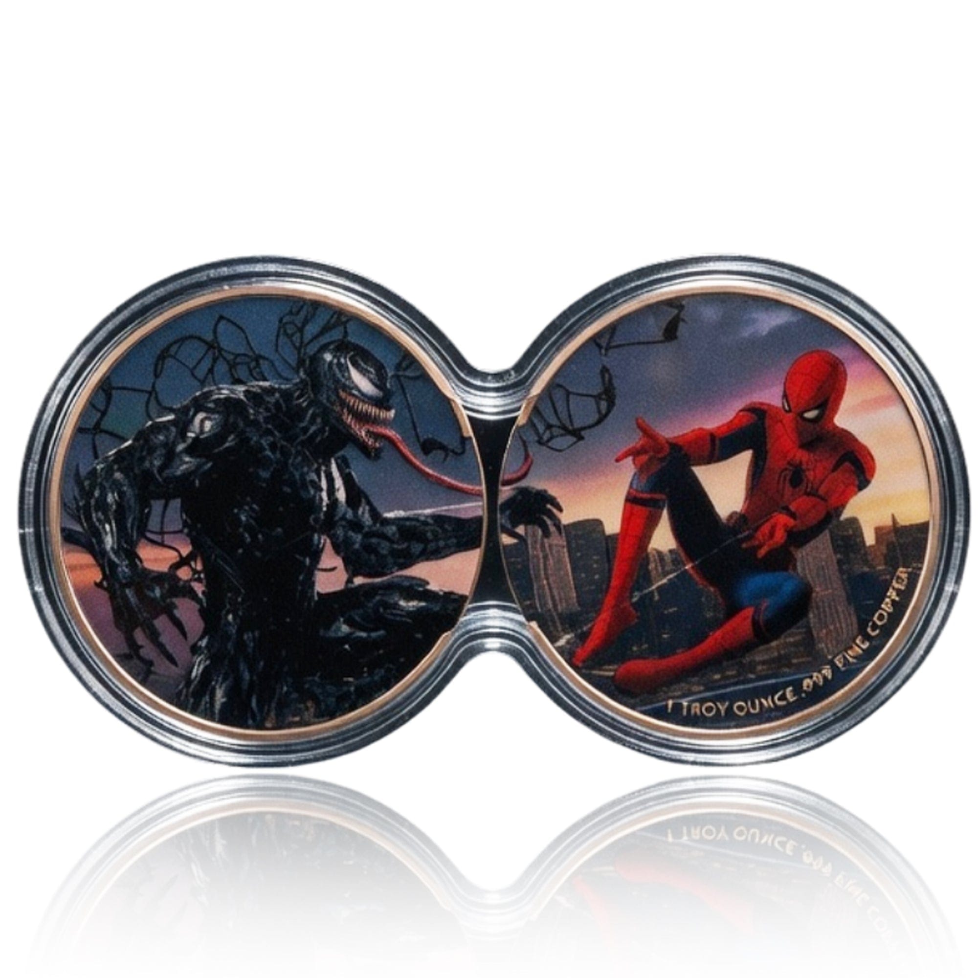 Spiderman Vs Venom DuoStack Colorized 2x1oz Copper Coin Set