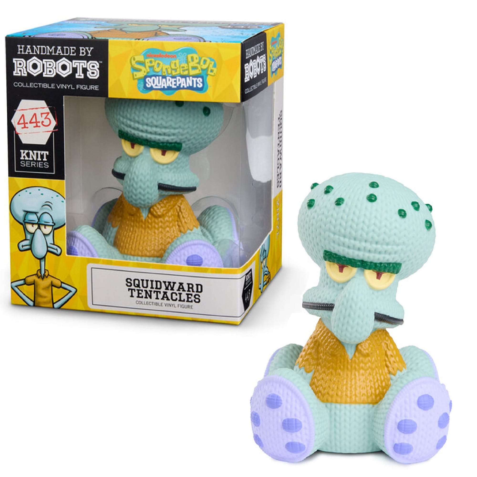 Squidward SpongeBob SquarePants  Vinyl Figure #443 Handmade By Robots