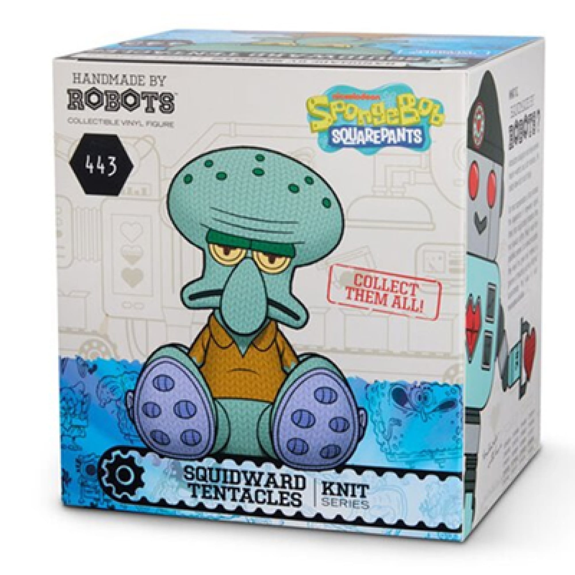 Squidward SpongeBob SquarePants  Vinyl Figure #443 Handmade By Robots