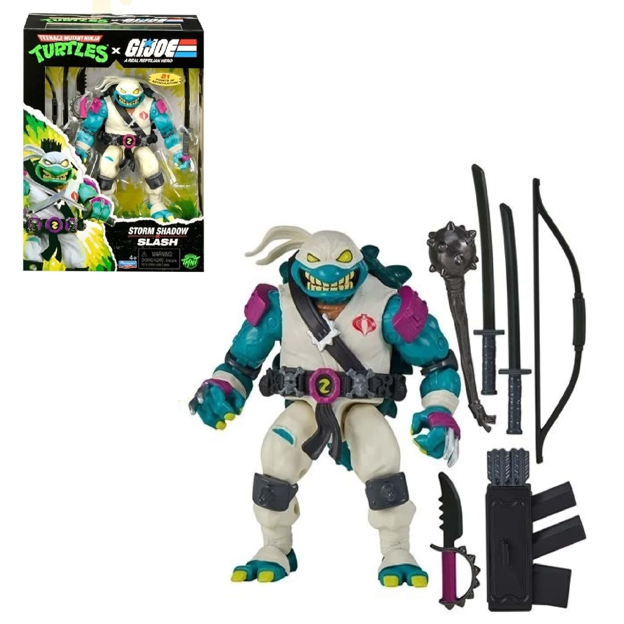 Slash x Storm Shadow - TMNT x G.I. Joe Action Figure with Accessories by Playmates Toys