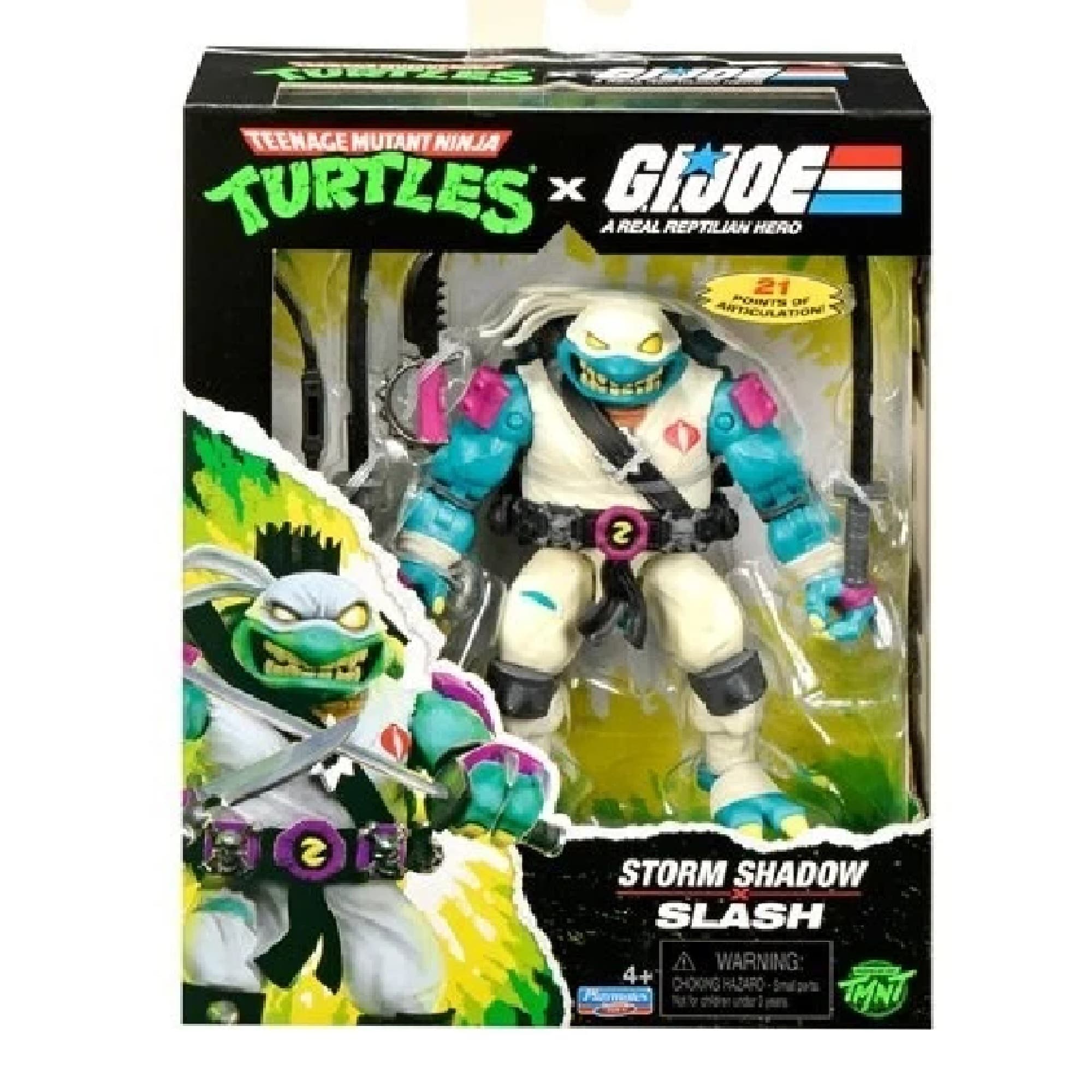 Slash x Storm Shadow - TMNT x G.I. Joe Action Figure with Accessories by Playmates Toys