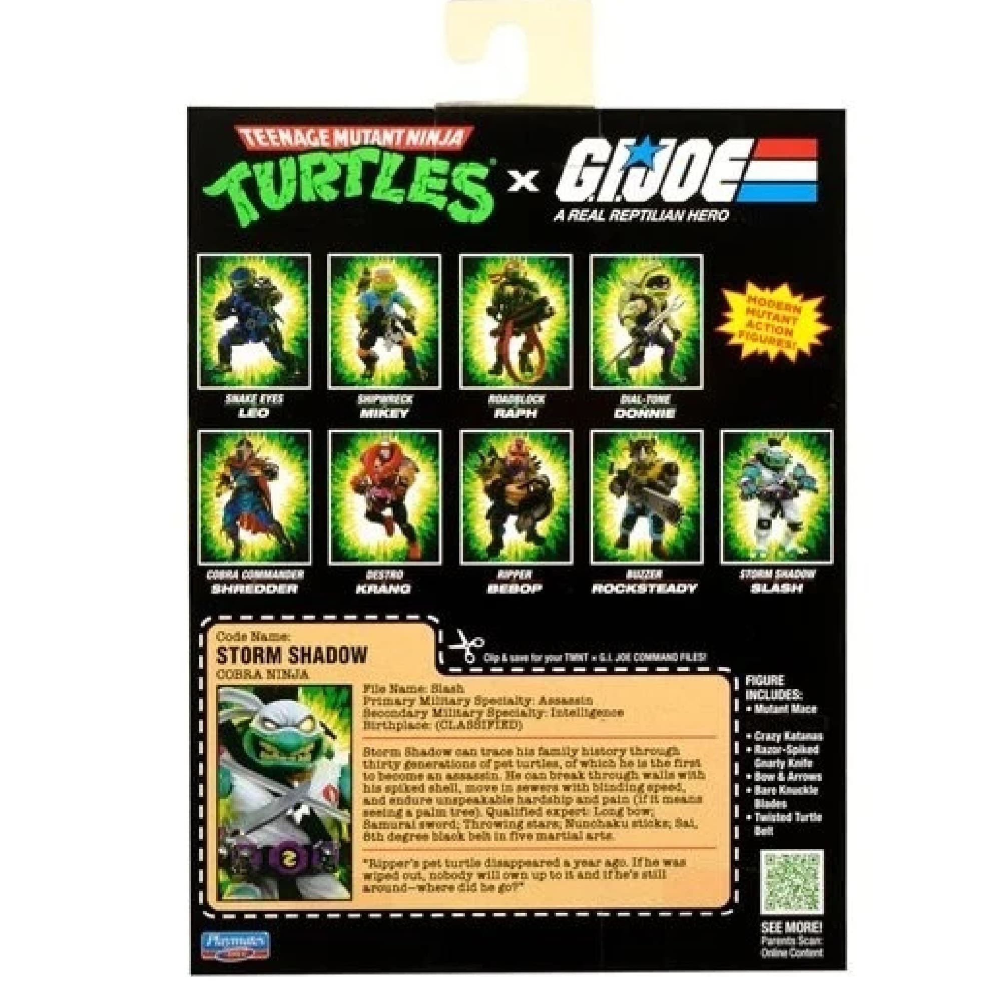 Slash x Storm Shadow - TMNT x G.I. Joe Action Figure with Accessories by Playmates Toys