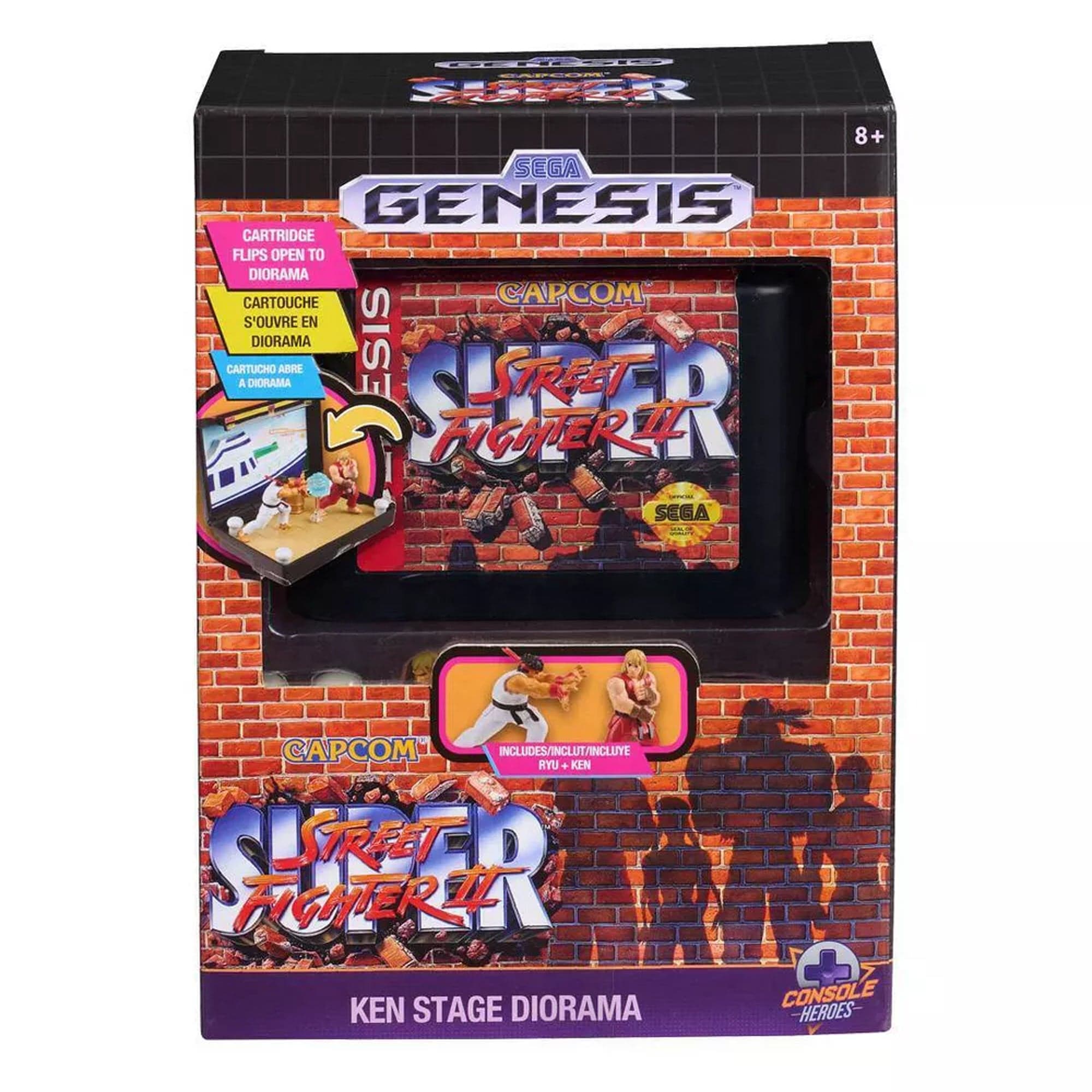 Super Street Fighter II SEGA Genesis Collectible Diorama Console Heroes