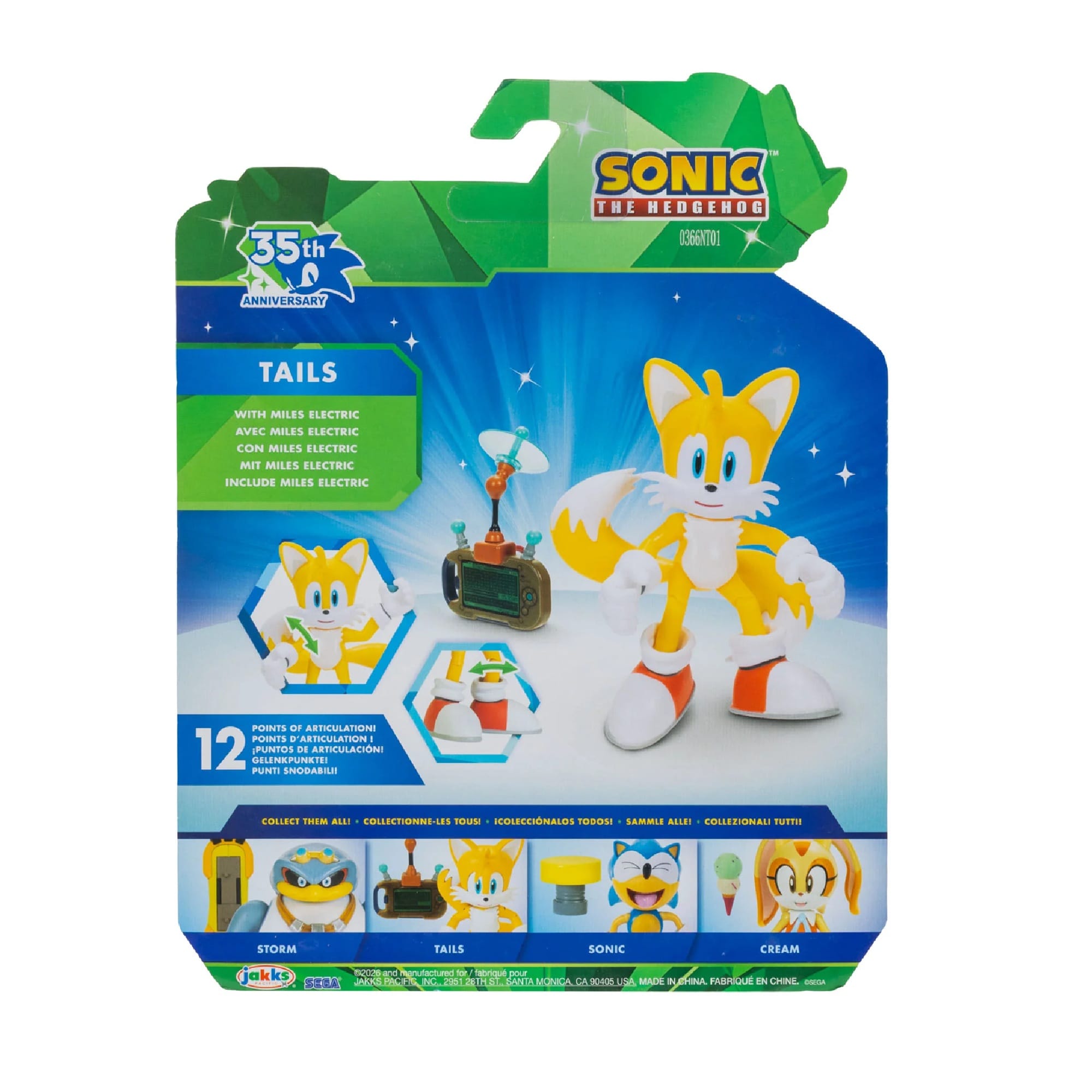Tails with Miles Electric - Sonic the Hedgehog 35th Anniversary 4-Inch Action Figure by JAKKS Pacific
