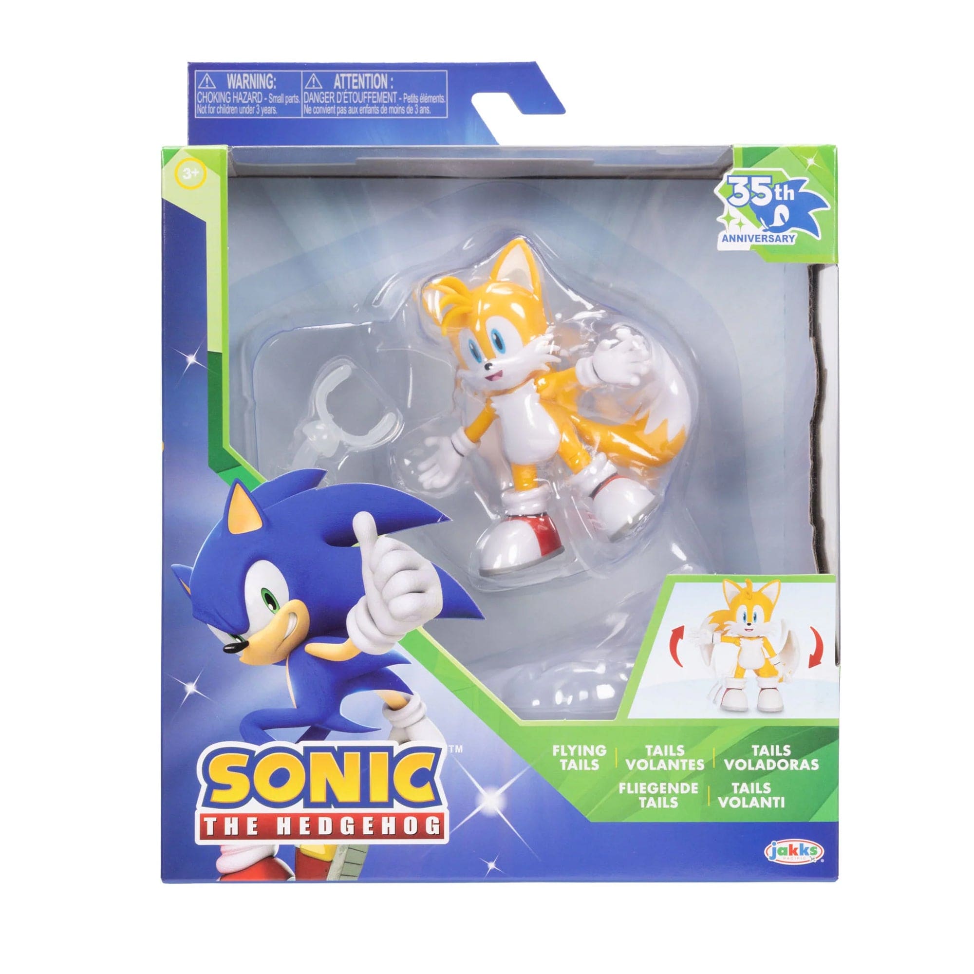 Flying Tails Feature Figure Wave 1 - Sonic the Hedgehog 35th Anniversary Jakks Pacific
