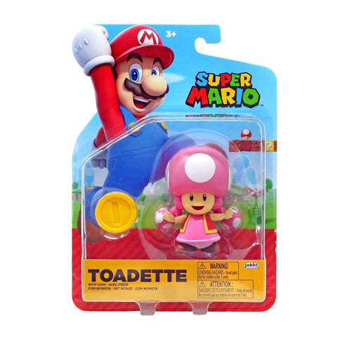 Toadette Block Wave 43 Super Mario Bros 4" Figure by Jakks Pacific