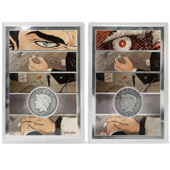 Two Face's Coin Batman DC Comics Collectible Silver Set by Agoro