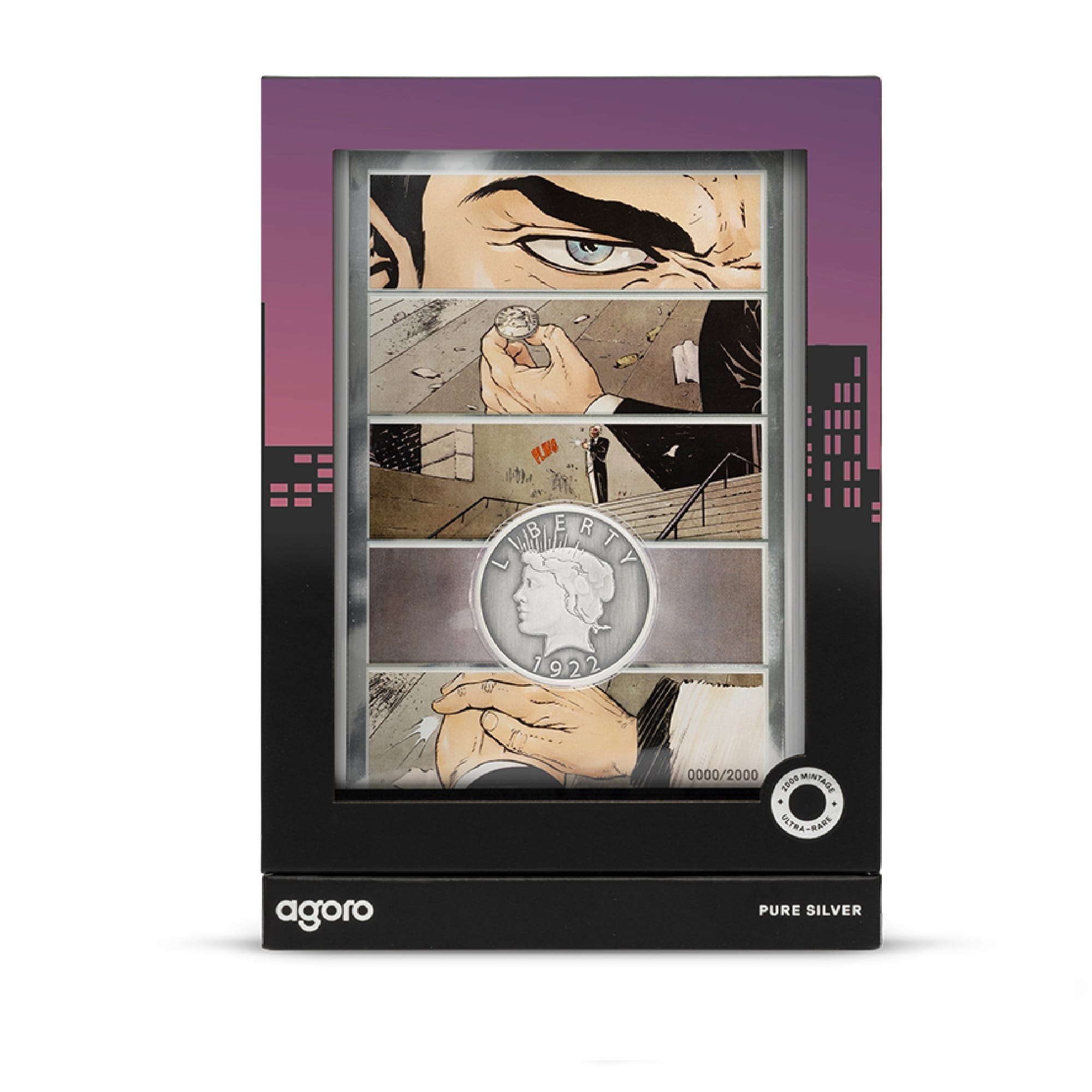 Two Face's Coin Batman DC Comics Collectible Silver Set by Agoro