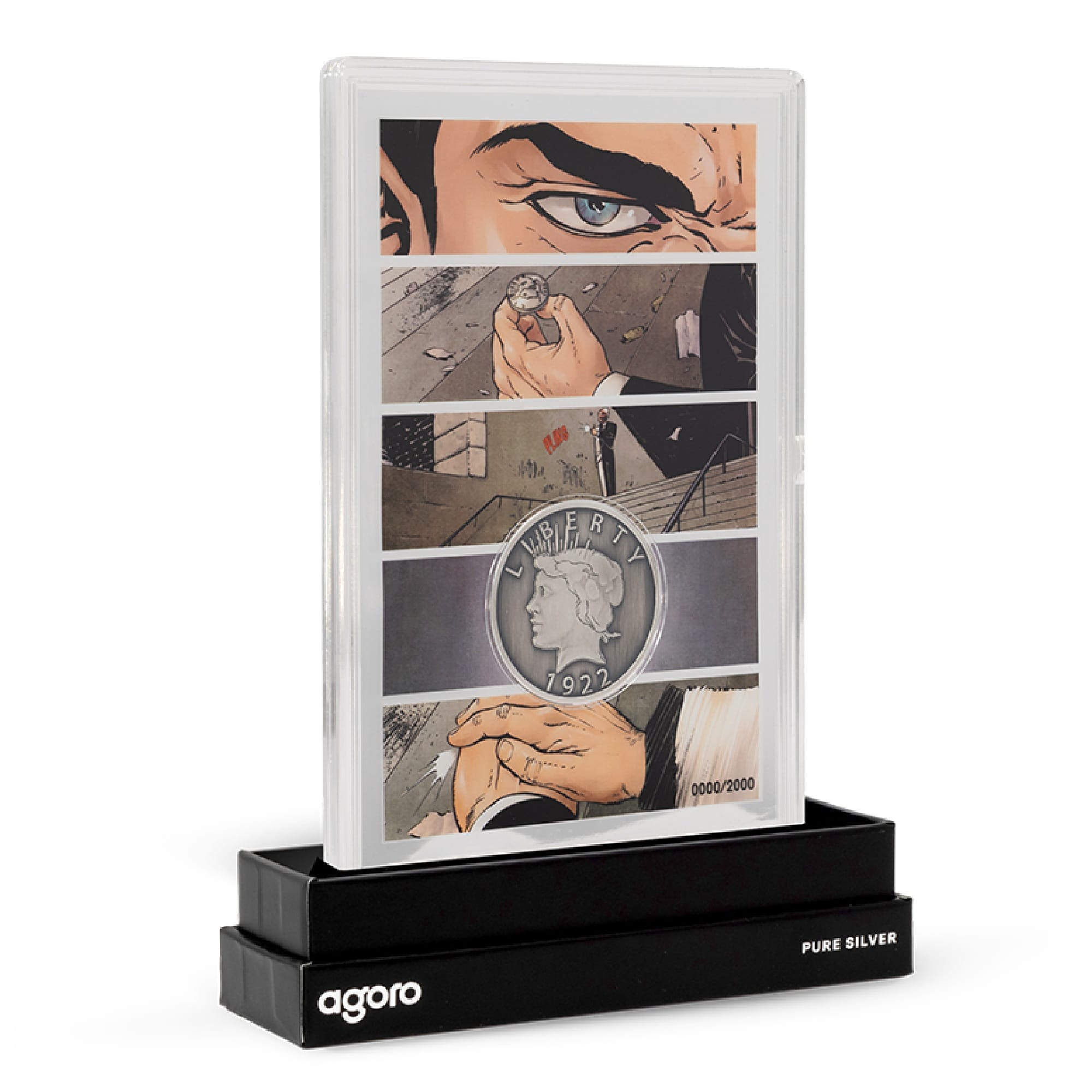 Two Face's Coin Batman DC Comics Collectible Silver Set by Agoro