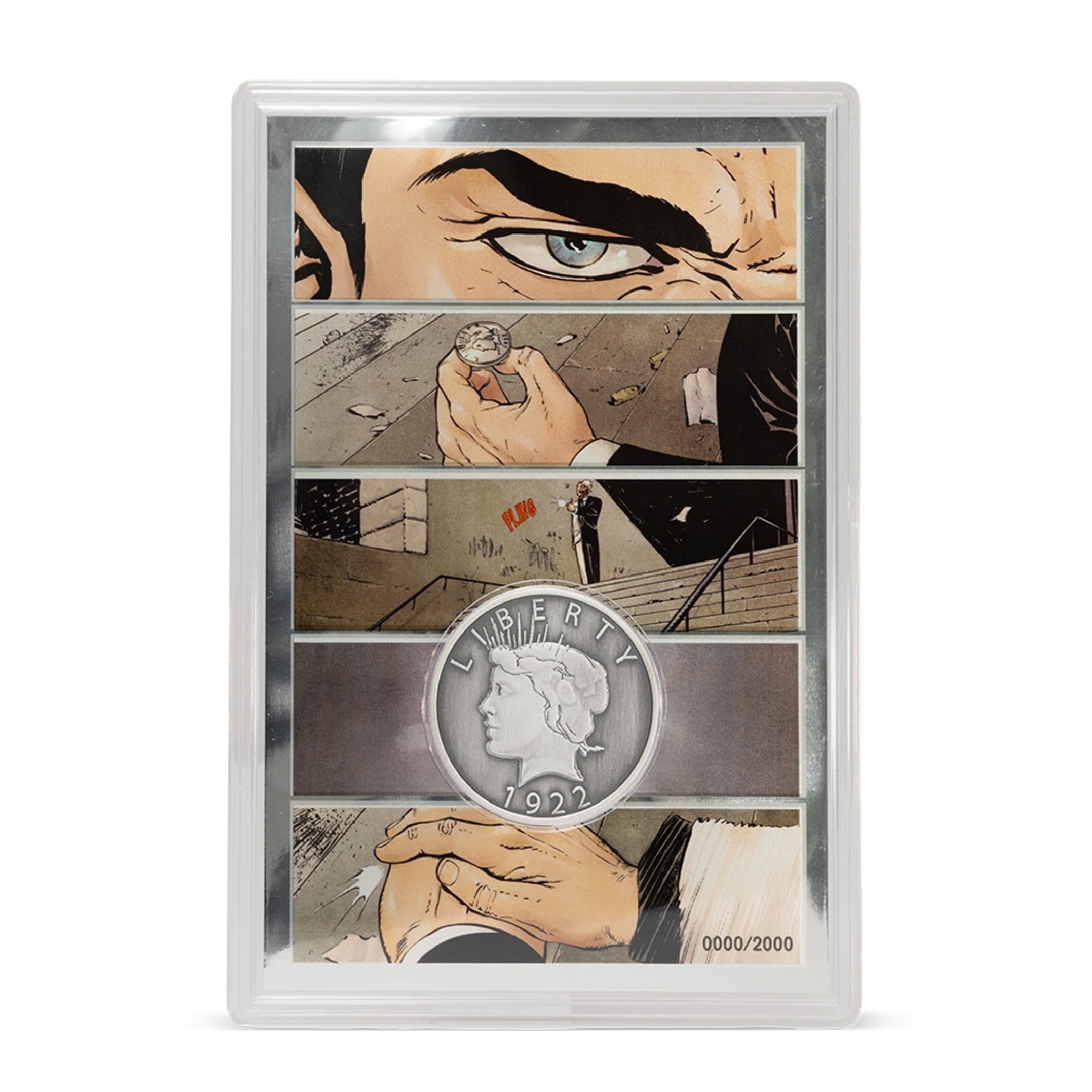 Two Face's Coin Batman DC Comics Collectible Silver Set by Agoro