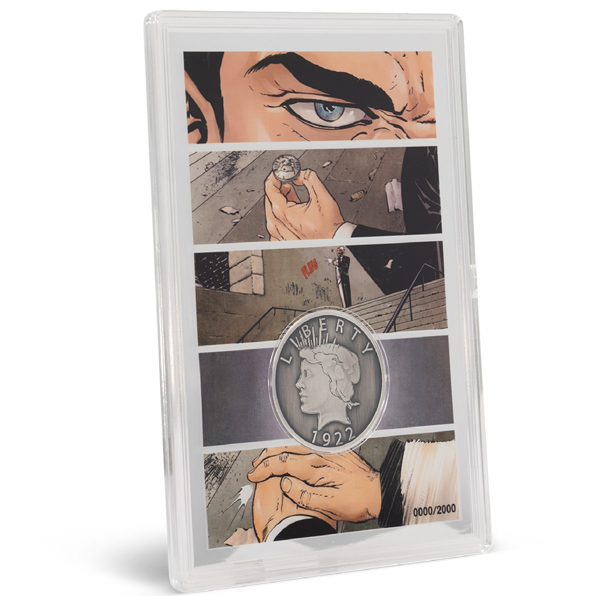 Two Face's Coin Batman DC Comics Collectible Silver Set by Agoro