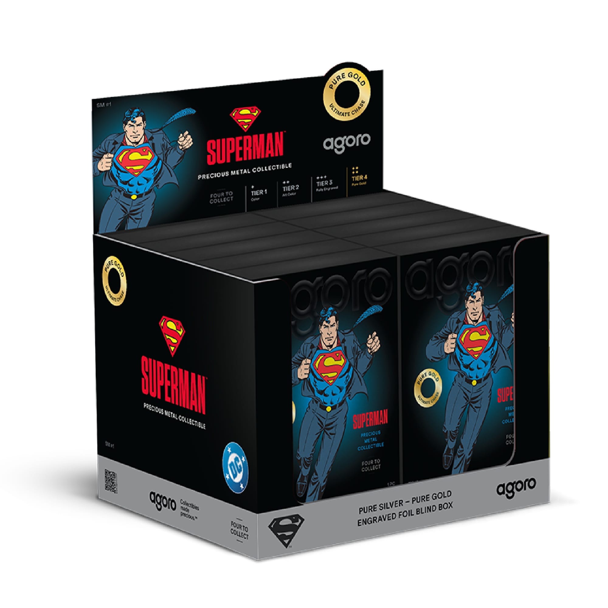 Superman DC Comics Blind Box Silver Collectible by Agoro