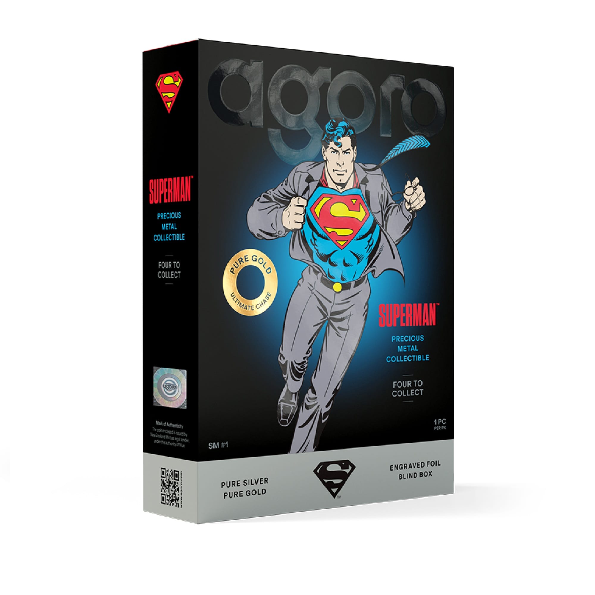 Superman DC Comics Blind Box Silver Collectible by Agoro